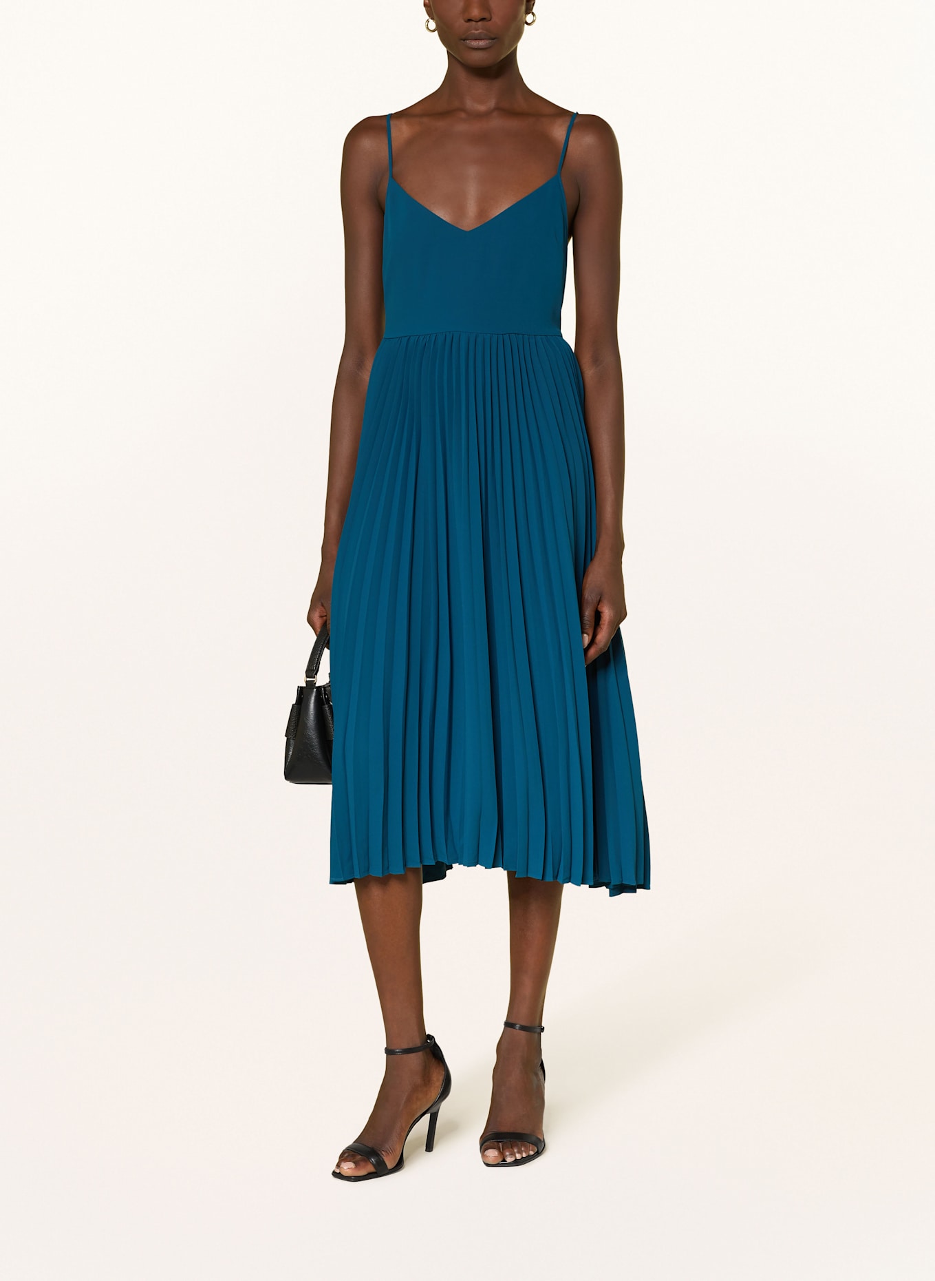 TED BAKER Sada LEEYAMA: šaty a pletený top: PETROLEJOVÁ