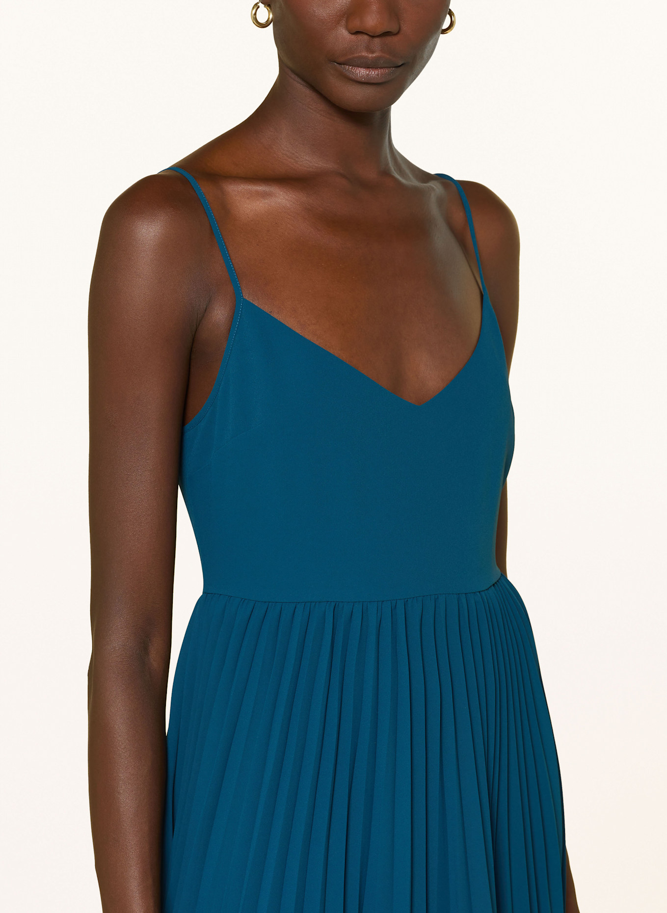 TED BAKER Sada LEEYAMA: šaty a pletený top: PETROLEJOVÁ