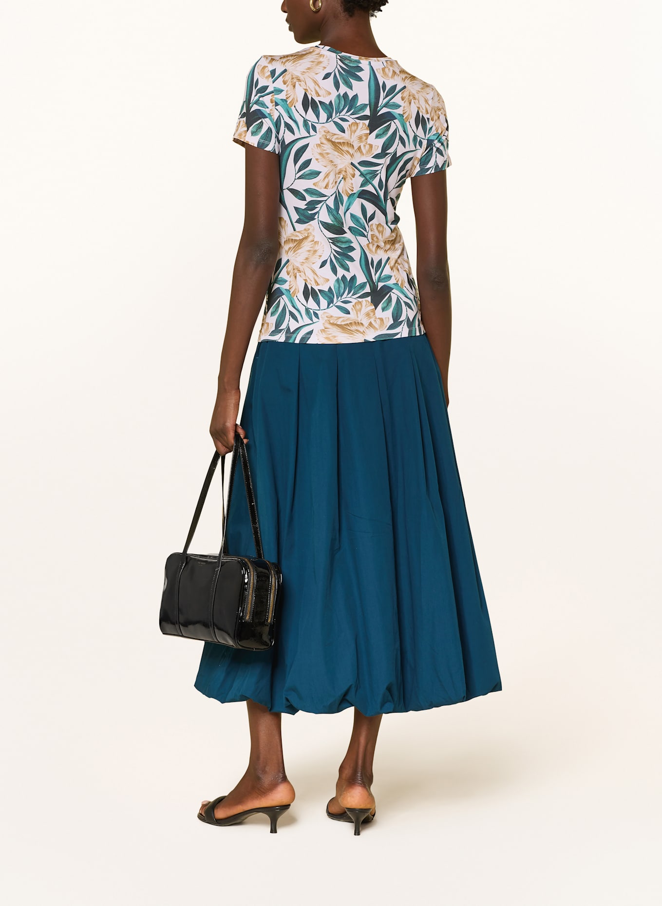 TED BAKER T-shirt SELLEY: BIAŁY / ZIELONY / JASNOBRĄZOWY