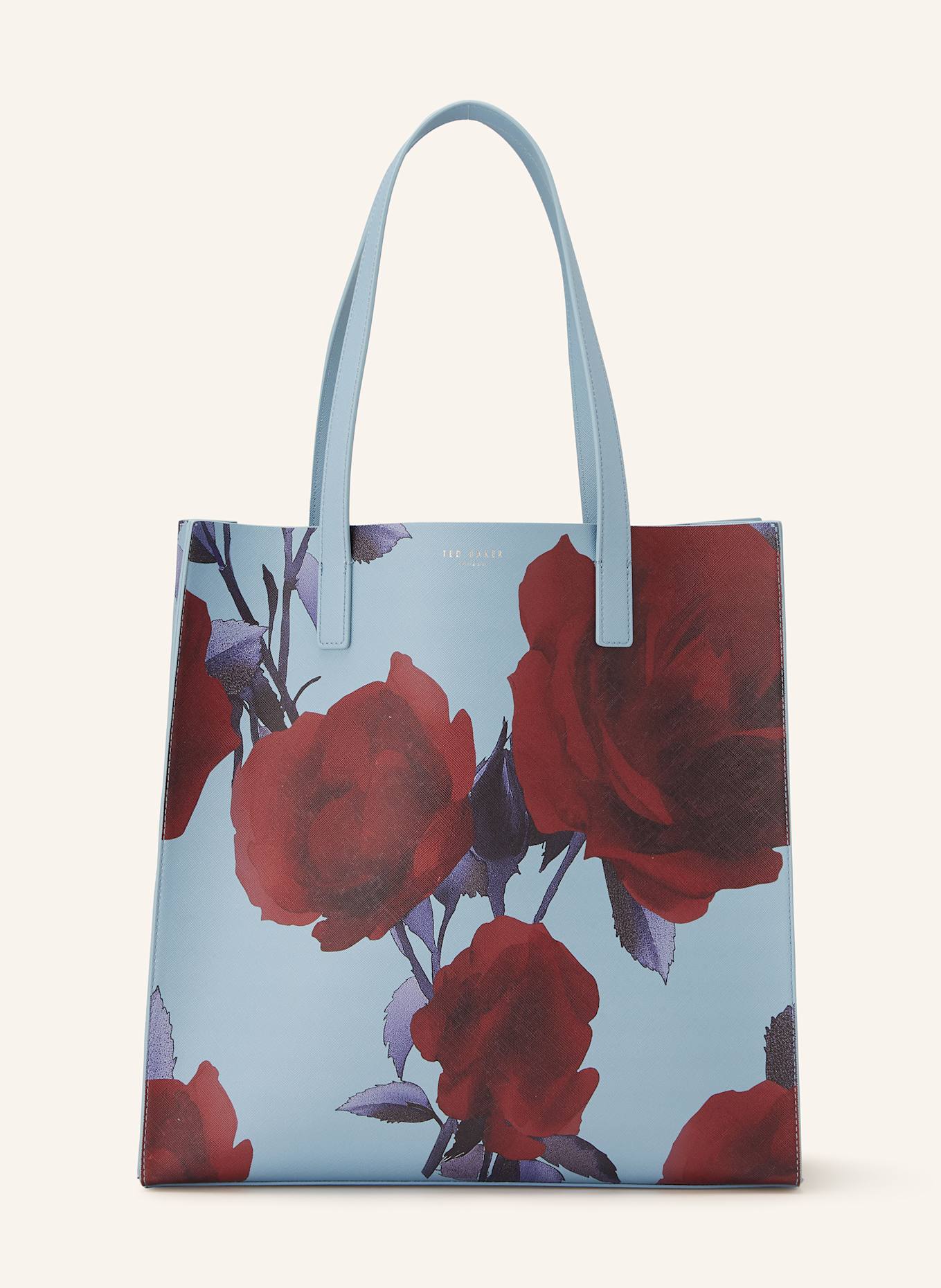 TED BAKER Shopper ELYZAA LARGE: HELLBLAU / DUNKELROT / LILA
