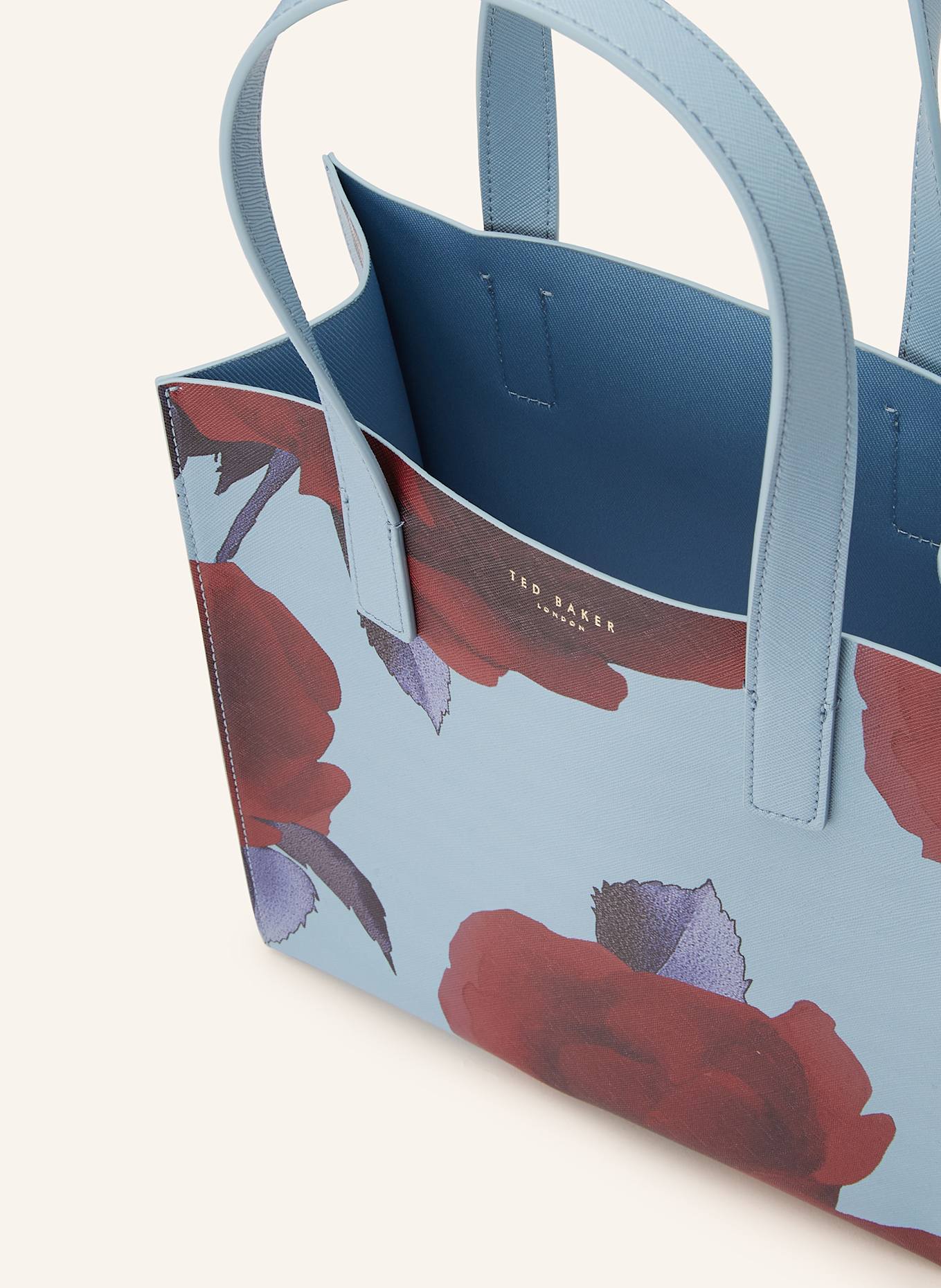 TED BAKER Shopper EMMERIE SMALL: HELLBLAU / DUNKELROT / LILA