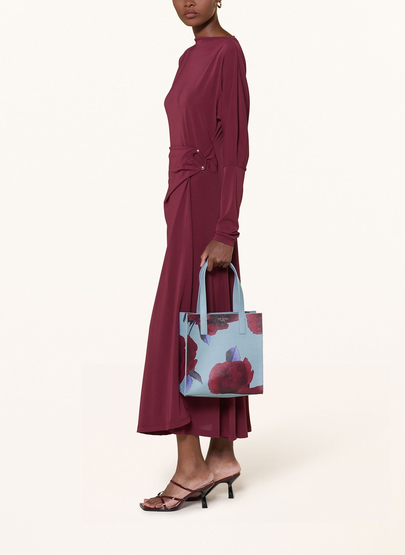 TED BAKER Shopper EMMERIE SMALL: HELLBLAU / DUNKELROT / LILA