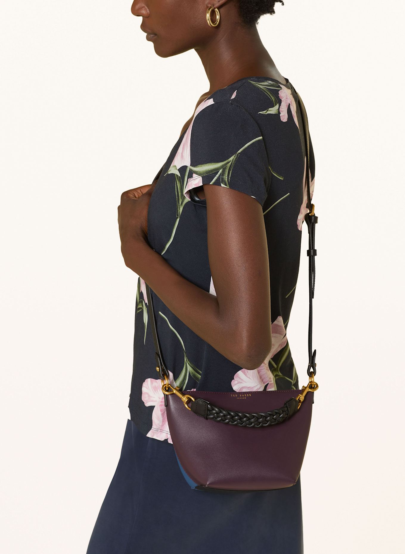 TED BAKER WYNOLAW Crossbody bag: DARK PURPLE / BLUE / BLACK