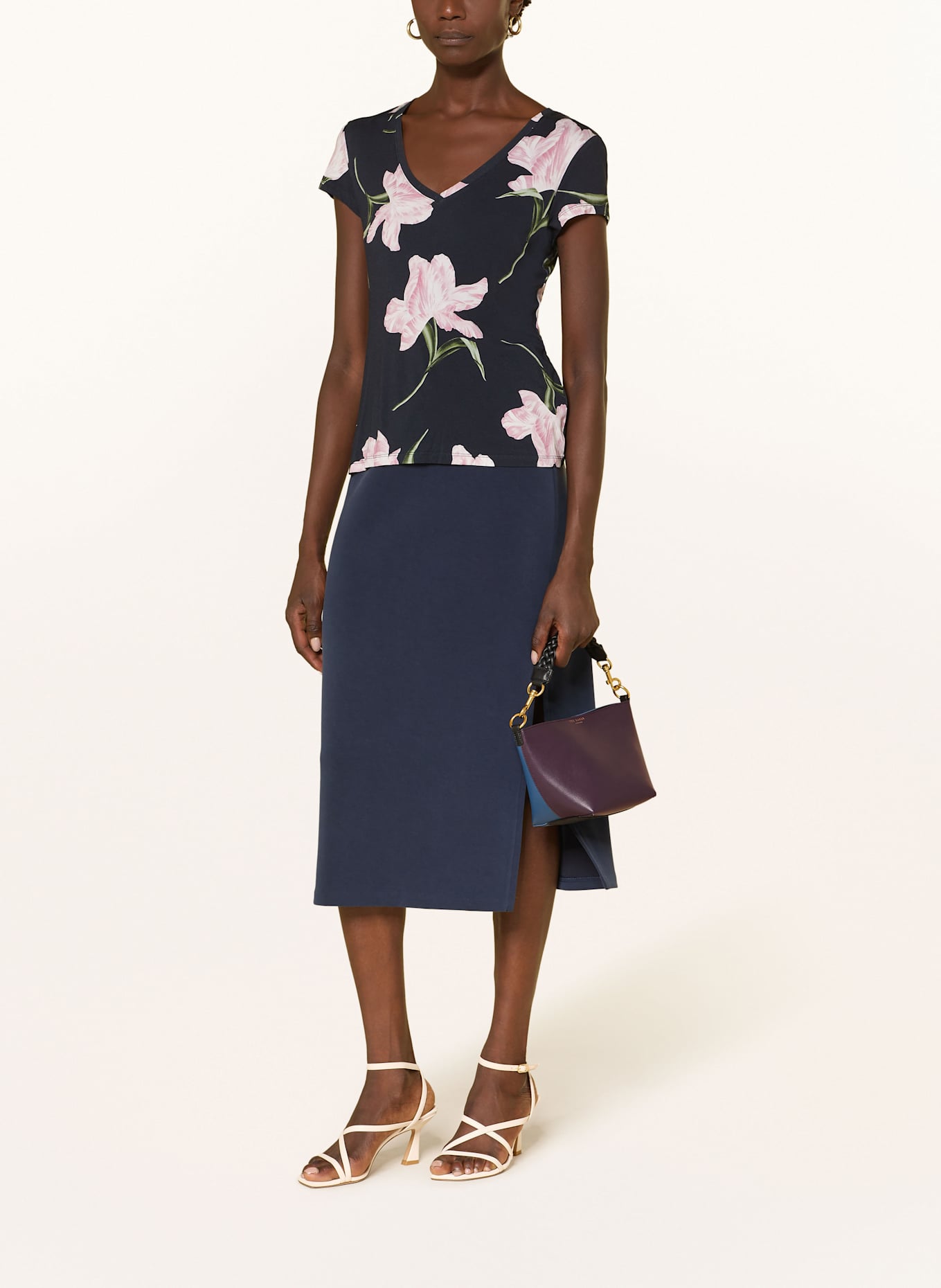 TED BAKER WYNOLAW Crossbody bag: DARK PURPLE / BLUE / BLACK