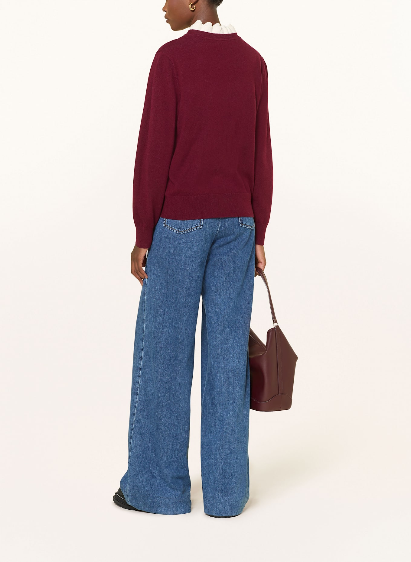 SANDRO Pullover: DUNKELROT