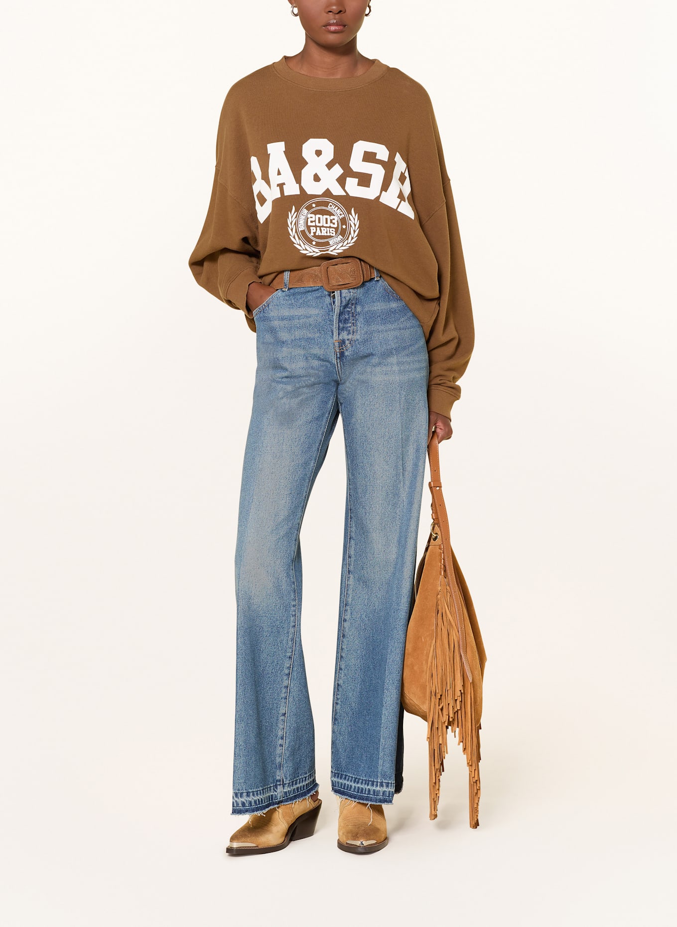 ba&sh Sweatshirt BENJAMIN: BRAUN / WEISS