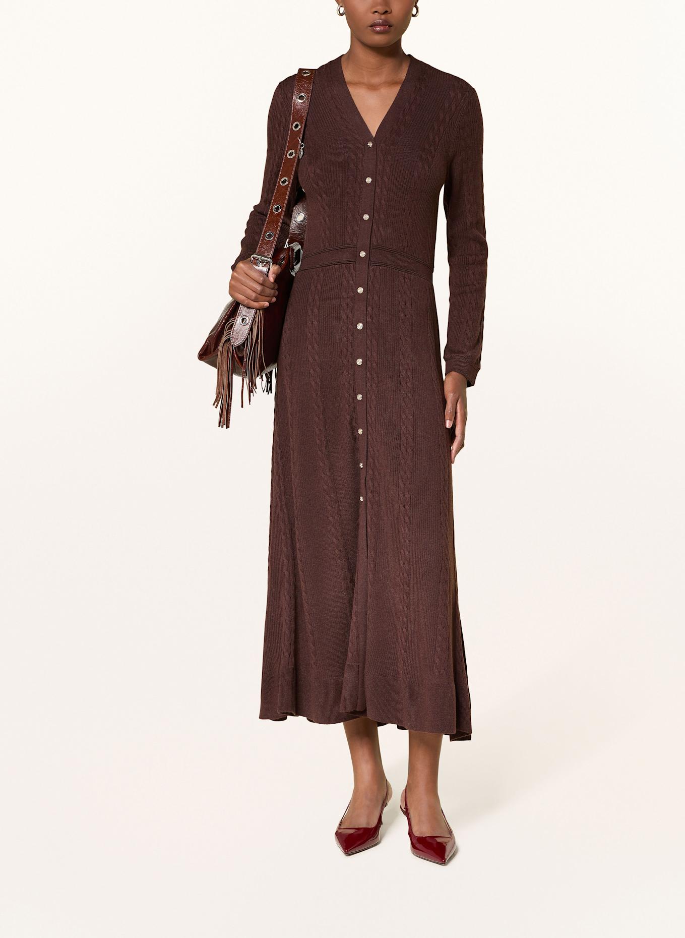 maje Strickkleid: DUNKELBRAUN