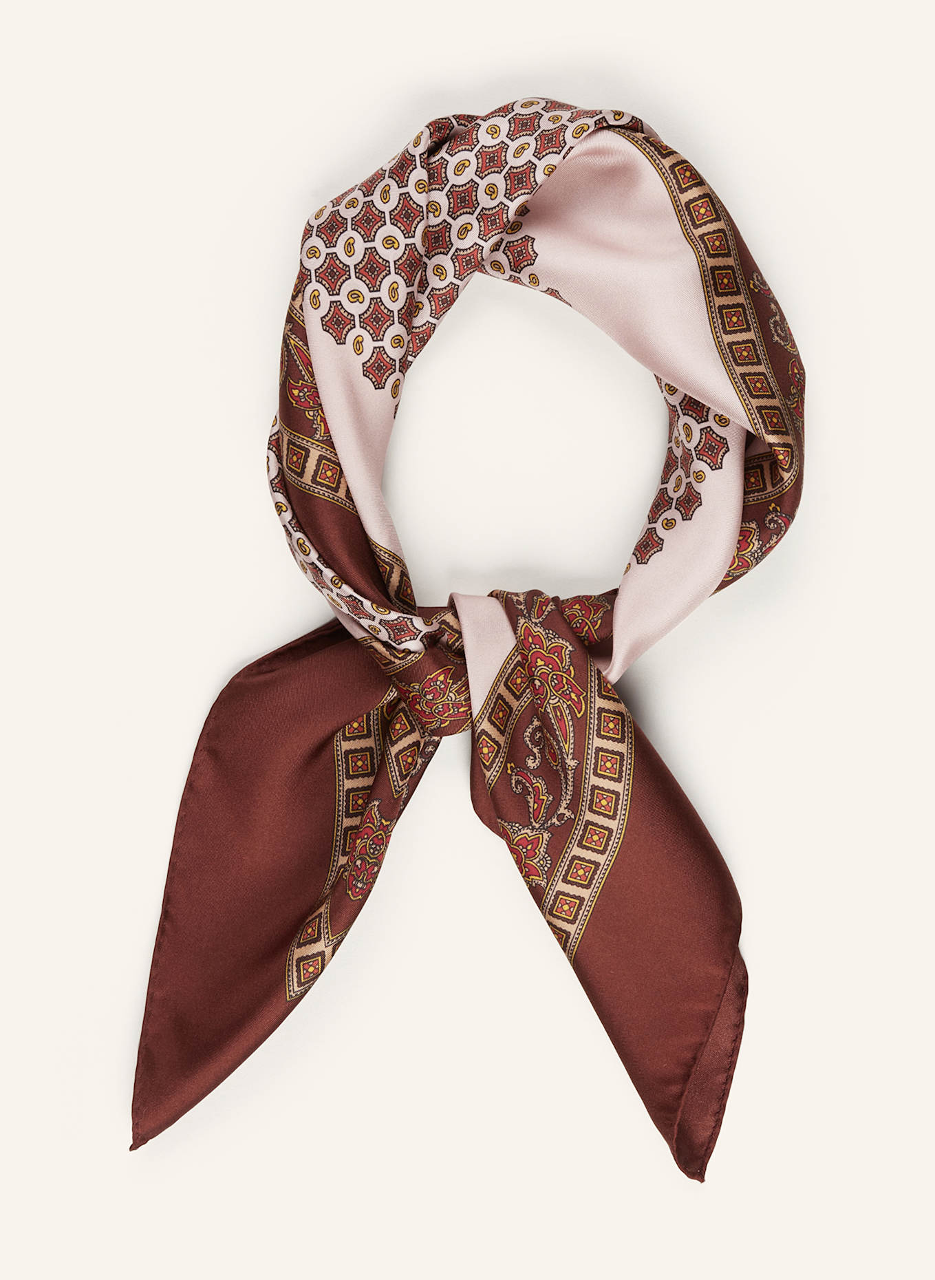 SANDRO Seidentuch: DUNKELROT / HELLROSA / ROT