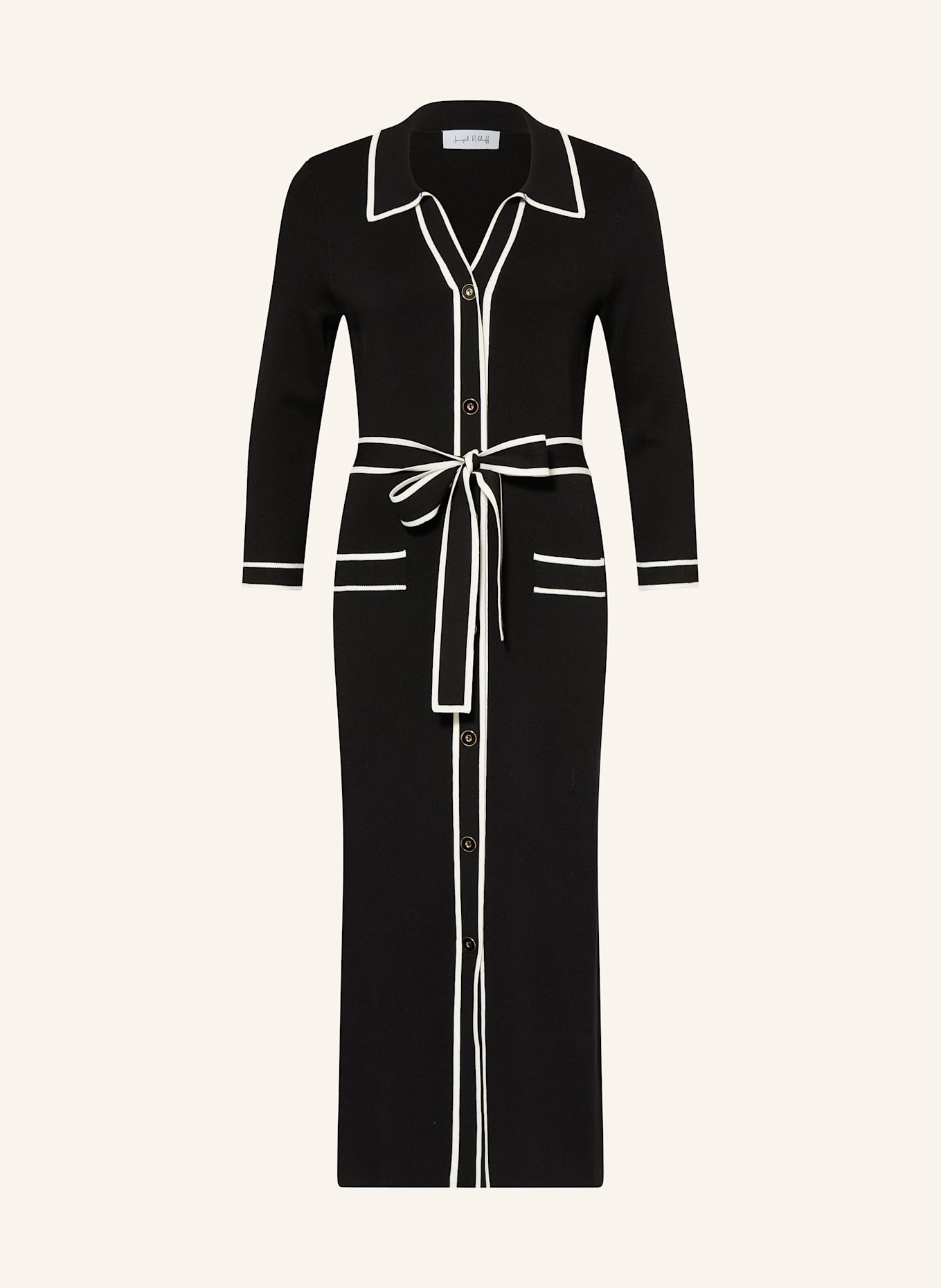 Joseph Ribkoff Knit dress: BLACK / ECRU