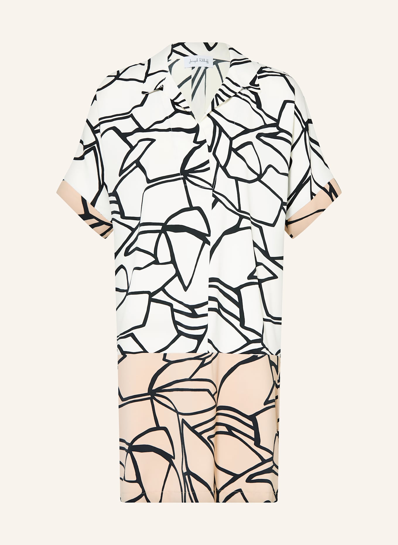Joseph Ribkoff Hemdblusenkleid: ECRU / SCHWARZ / BEIGE