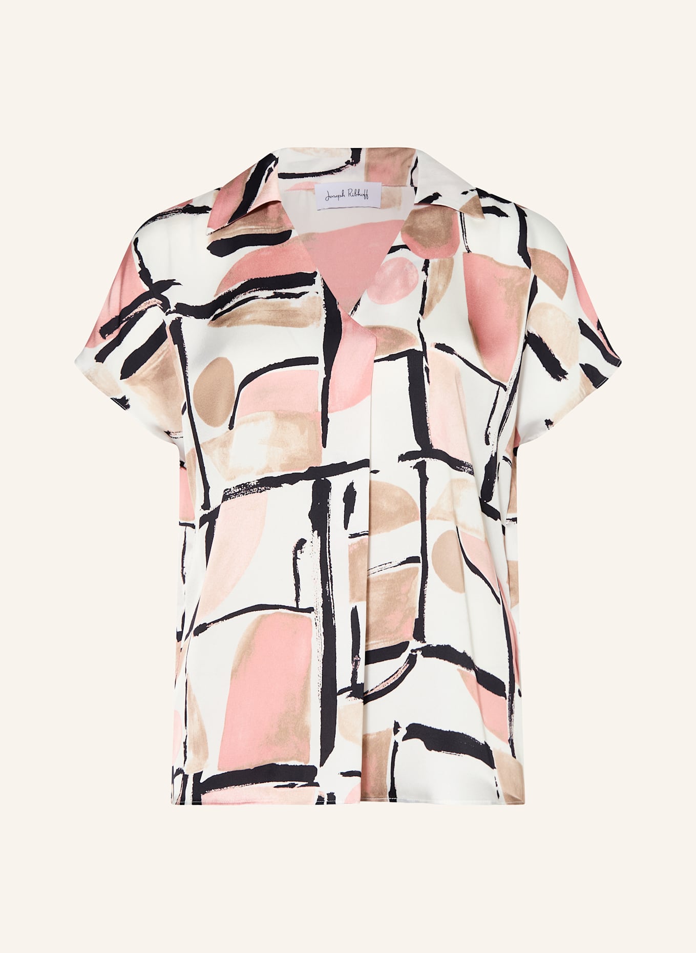 Joseph Ribkoff Blusenshirt aus Satin: ALTROSA / BEIGE / WEISS