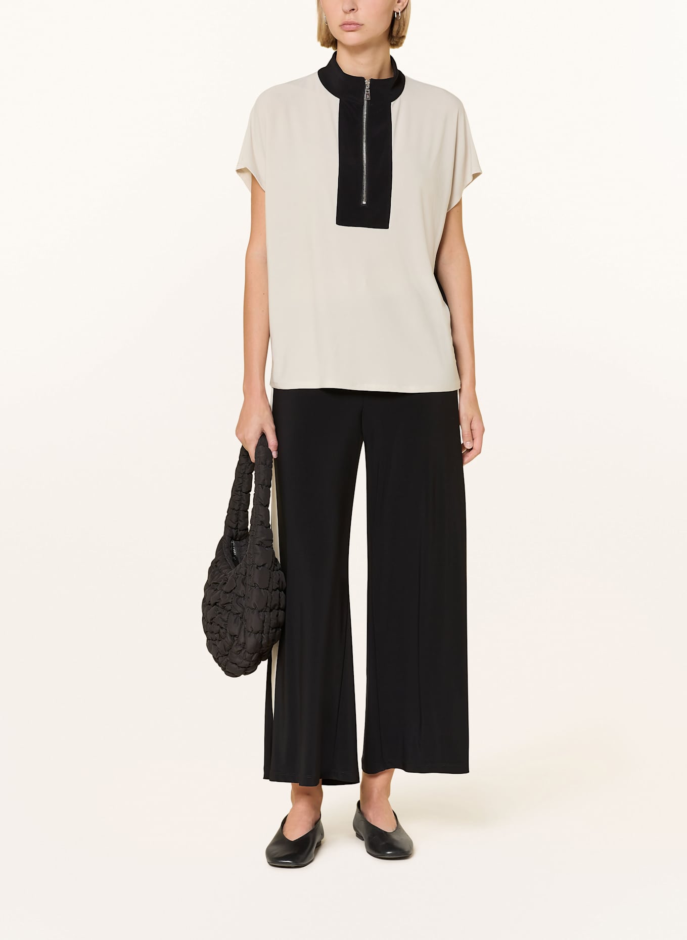 Joseph Ribkoff Culotte: SCHWARZ / CREME