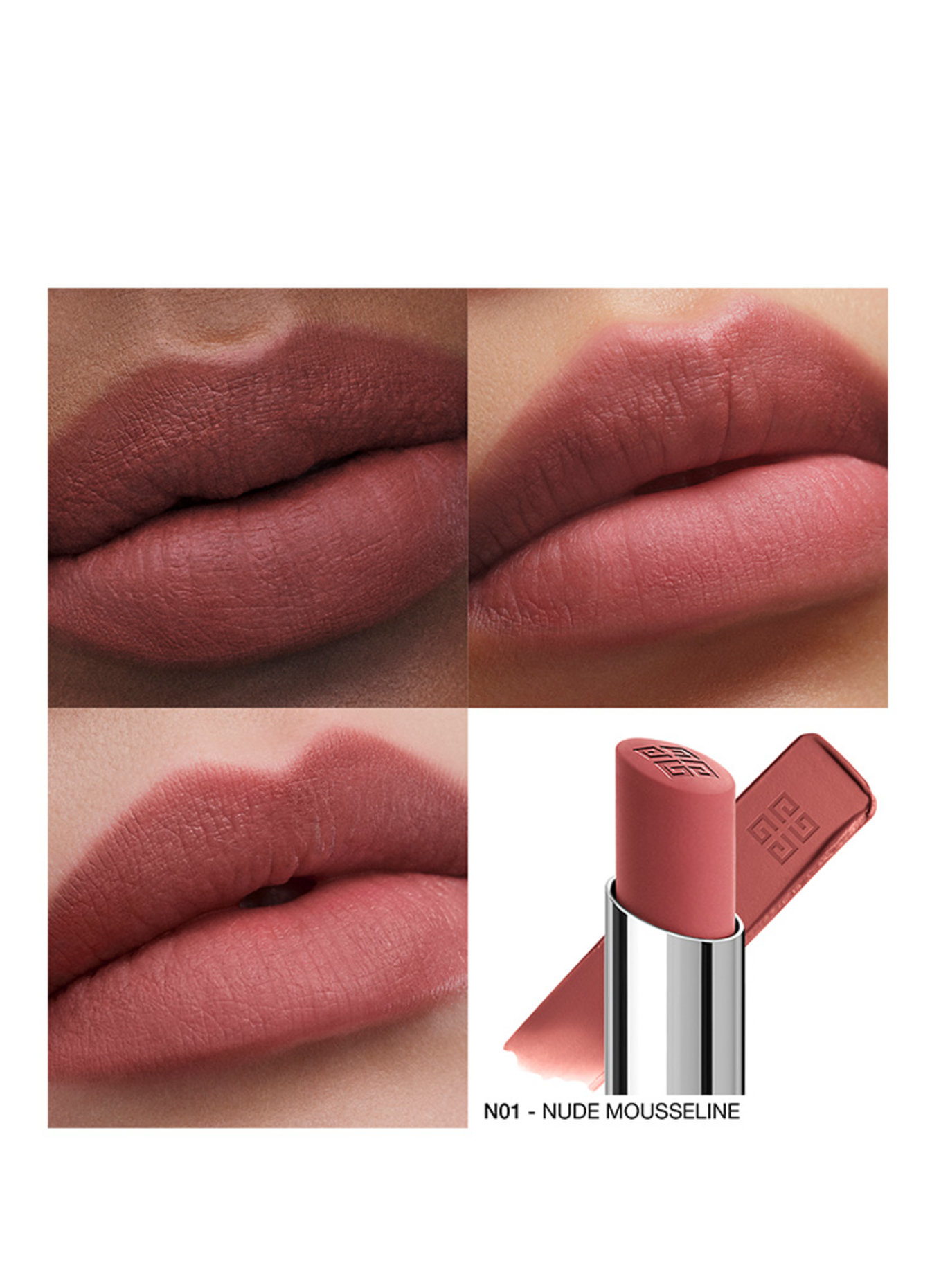 GIVENCHY LE ROUGE VELVET MATTE: N01 NUDE MOUSSELINE