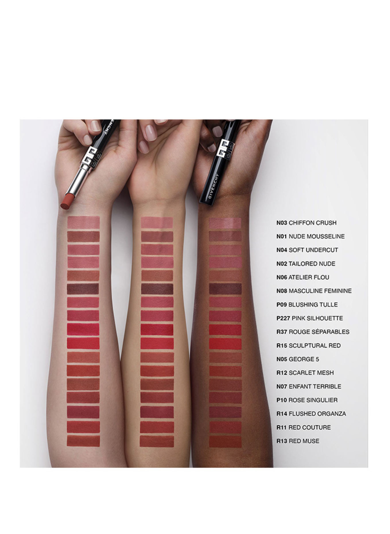 GIVENCHY LE ROUGE VELVET MATTE: N01 NUDE MOUSSELINE