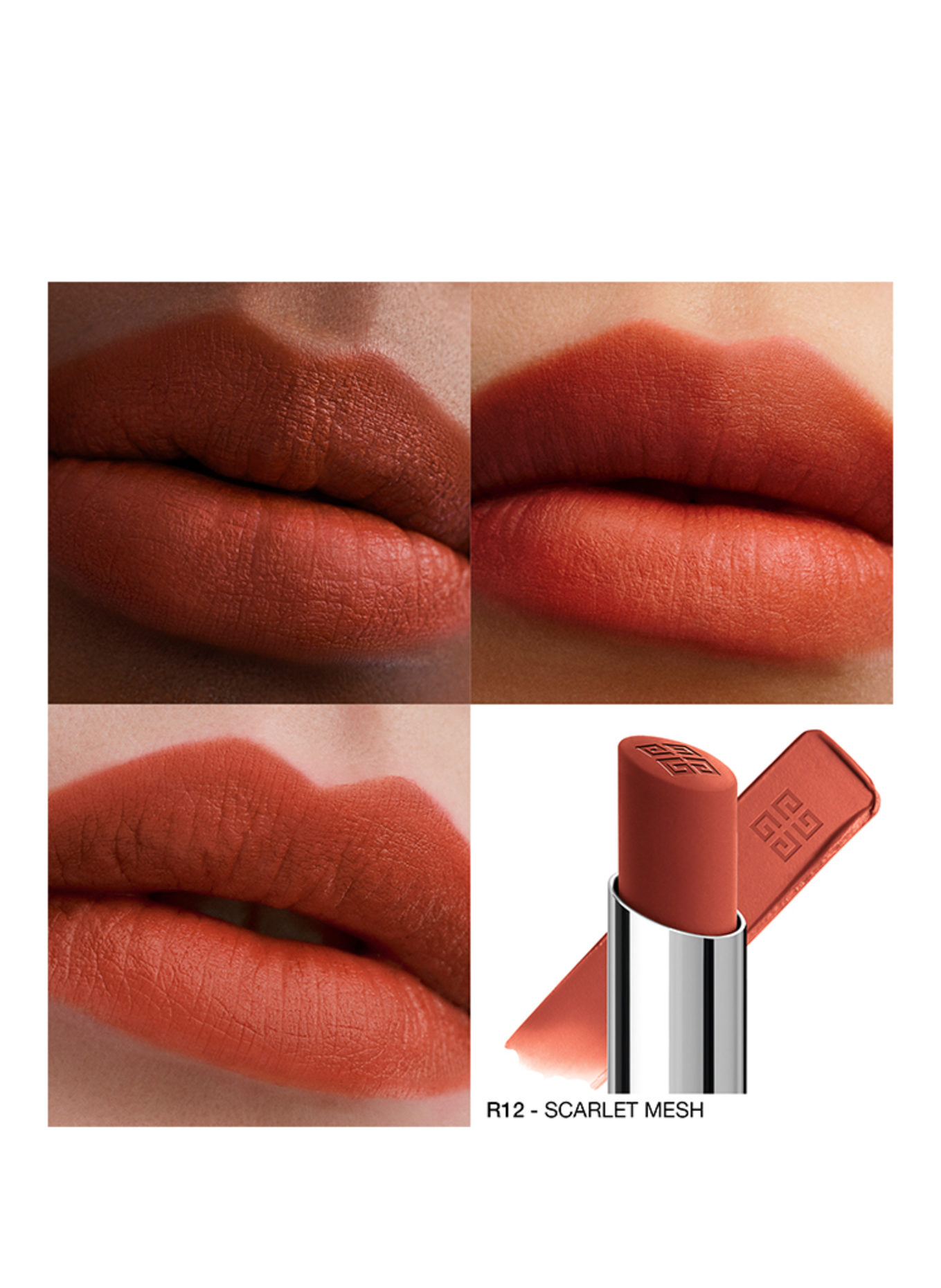 GIVENCHY LE ROUGE VELVET MATTE: R12 SCARLET MESH