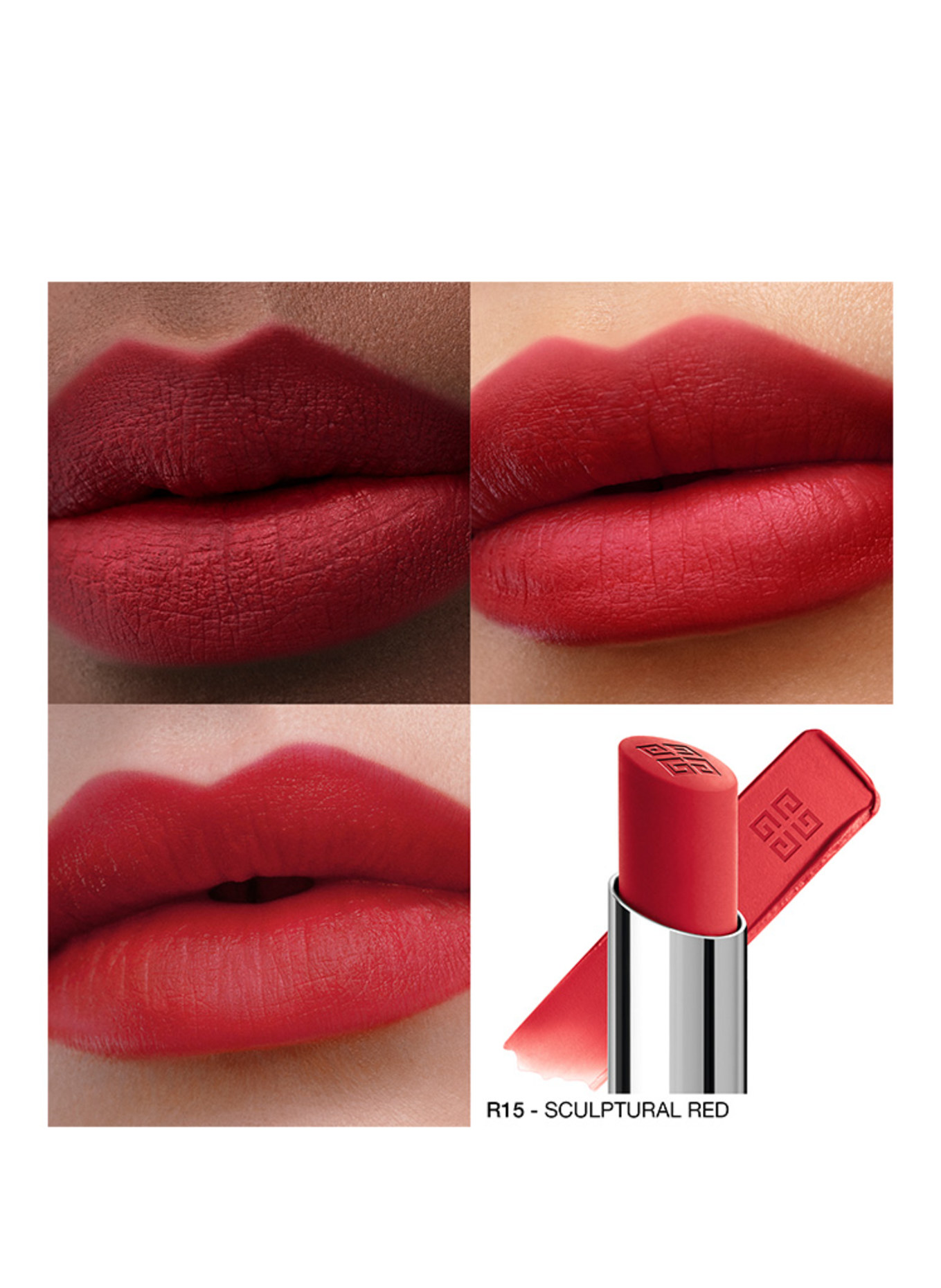 GIVENCHY LE ROUGE VELVET MATTE: R15 SCULPTURAL RED