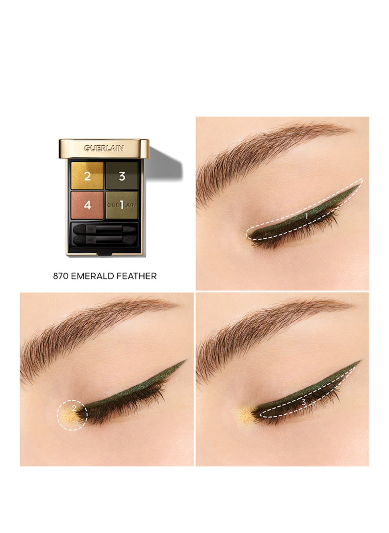 GUERLAIN OMBRES G: 870 EMERALD FEATHER