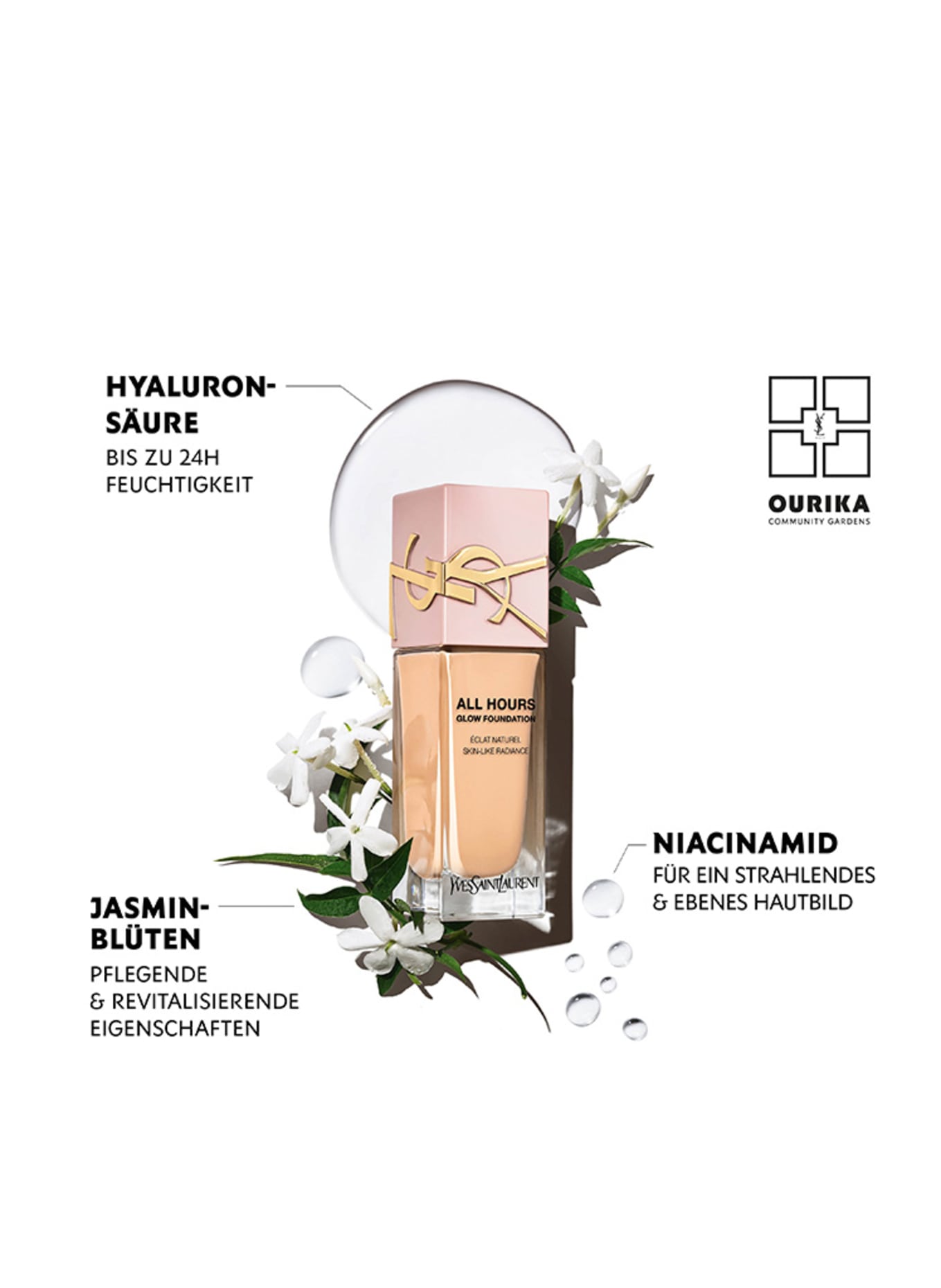 YVES SAINT LAURENT BEAUTÉ ALL HOURS GLOW FOUNDATION: LW9