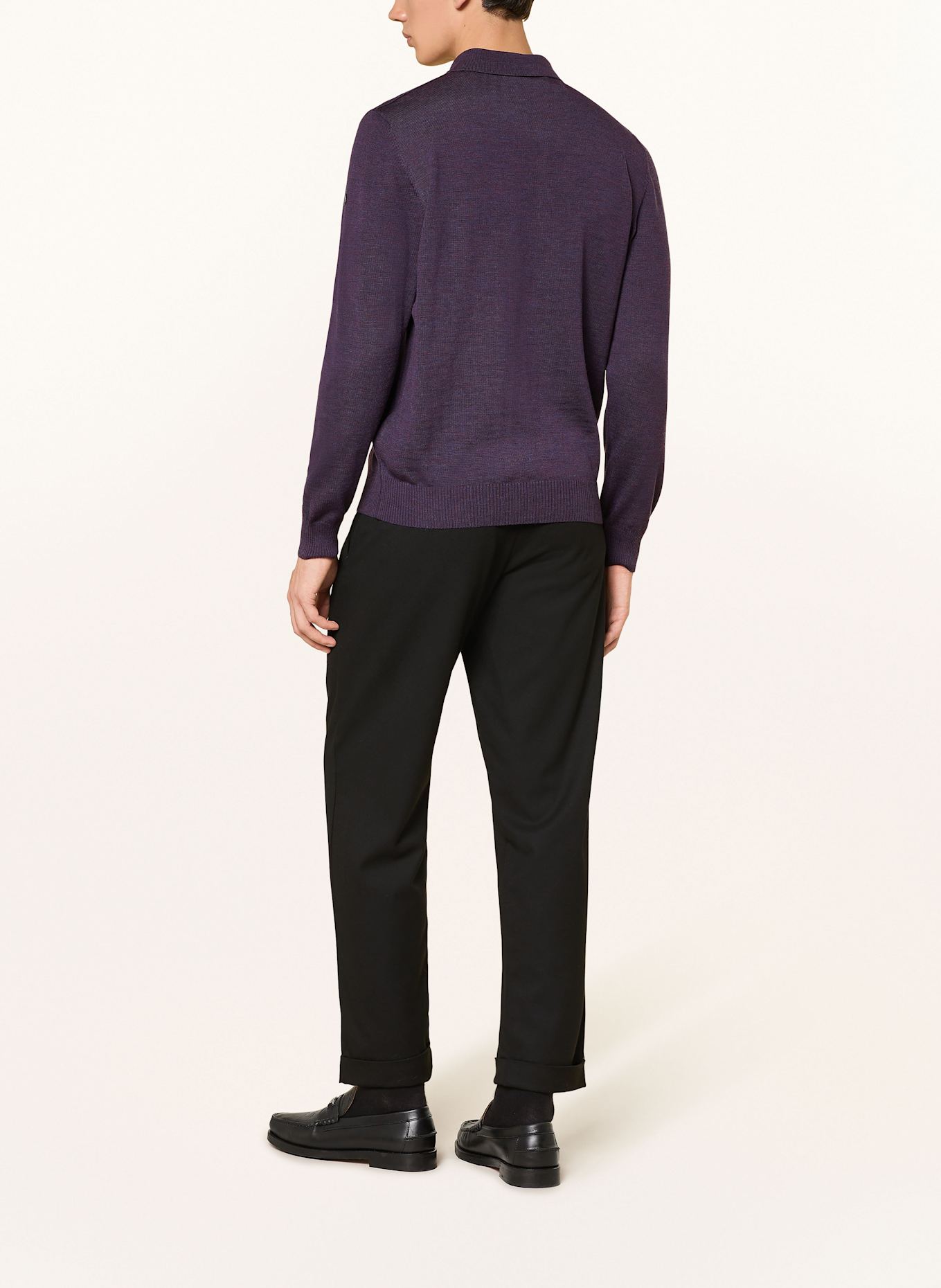 MAERZ MUENCHEN Strick-Poloshirt: DUNKELLILA