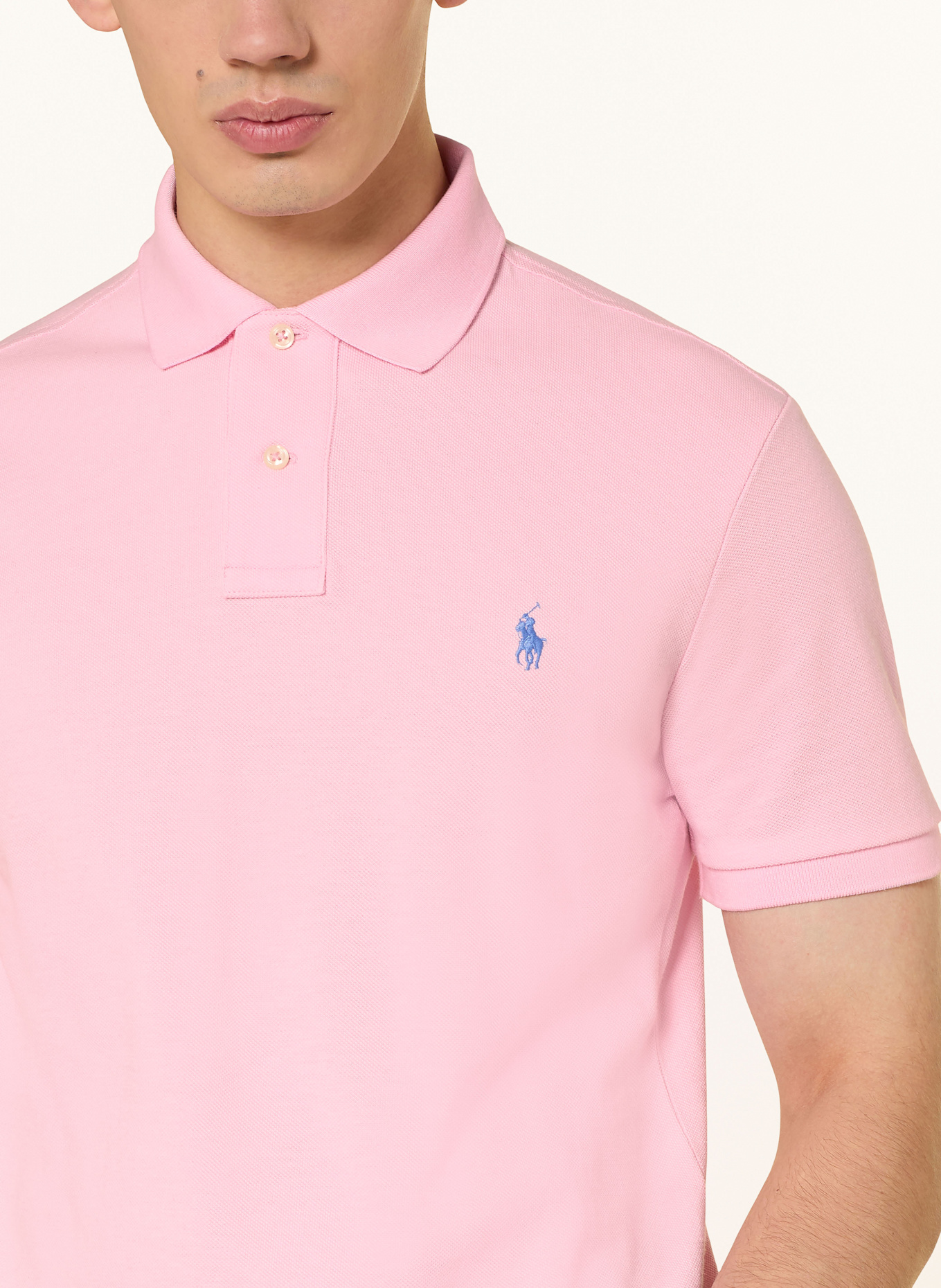POLO RALPH LAUREN Piqué-Poloshirt Custom Slim Fit: ROSA