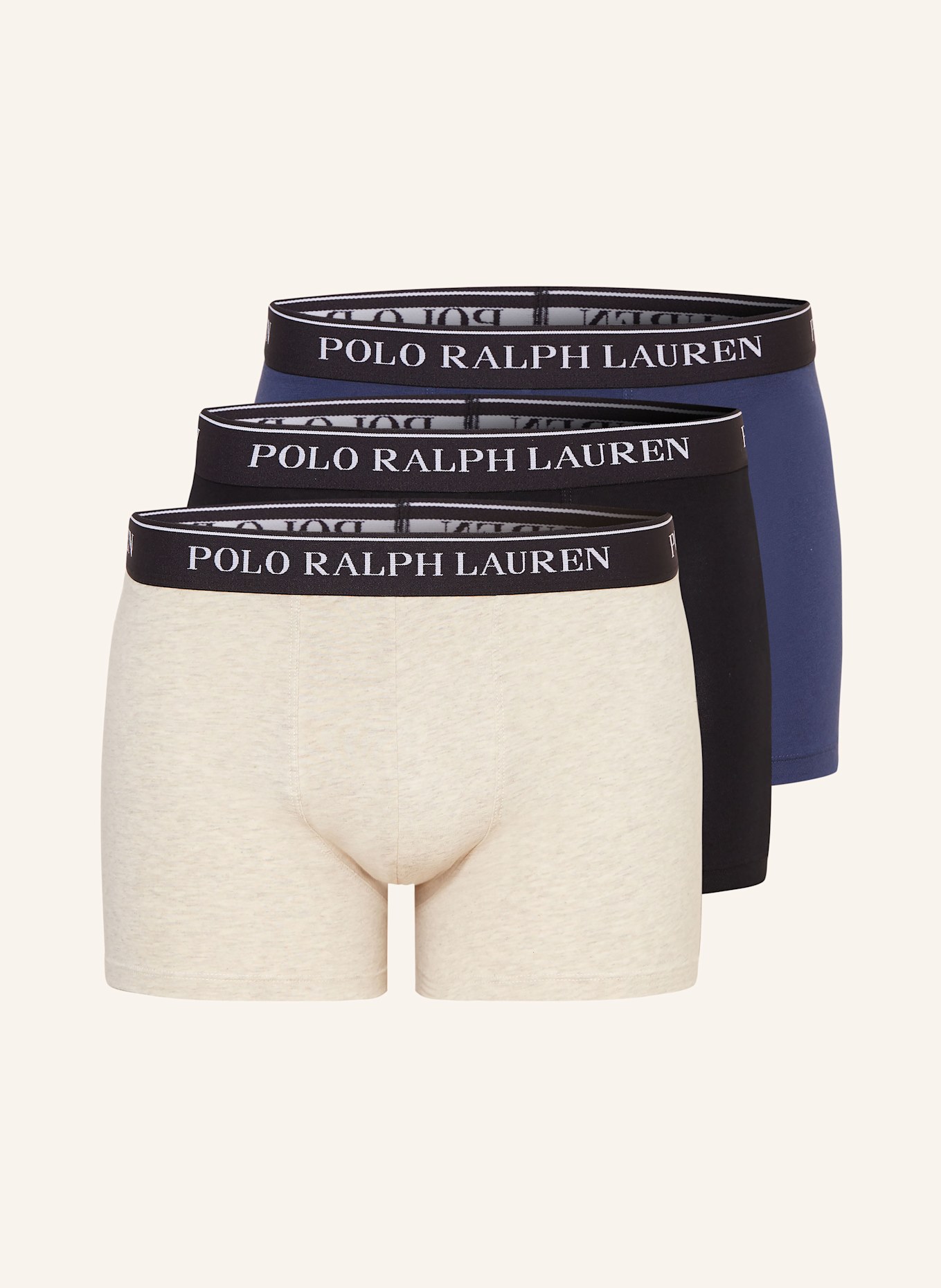 POLO RALPH LAUREN Bokserki, 3 szt.: GRANATOWY / CZARNY / JASNOCZARY