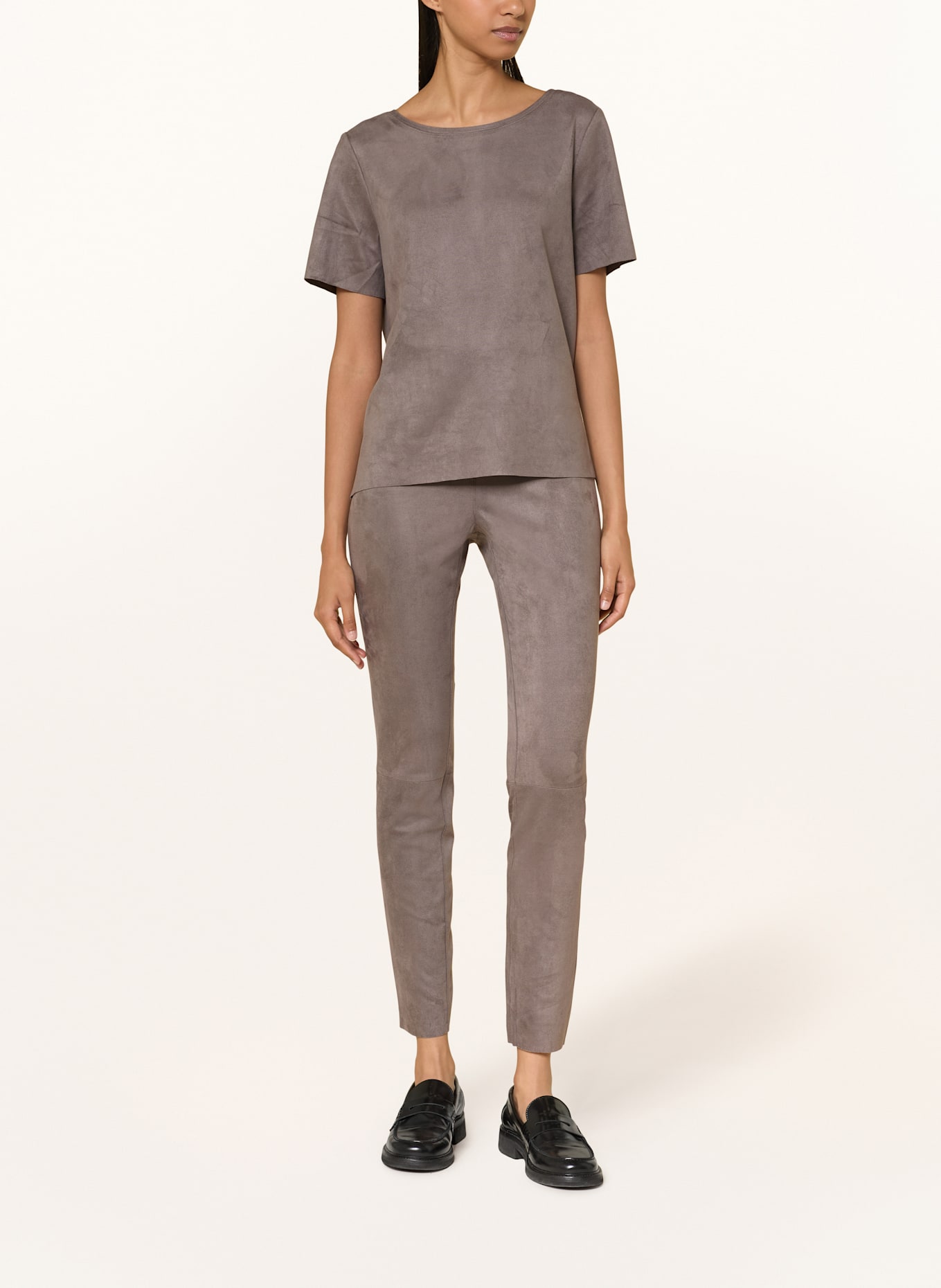 Juvia Leggings ELENA in Lederoptik: GRAU