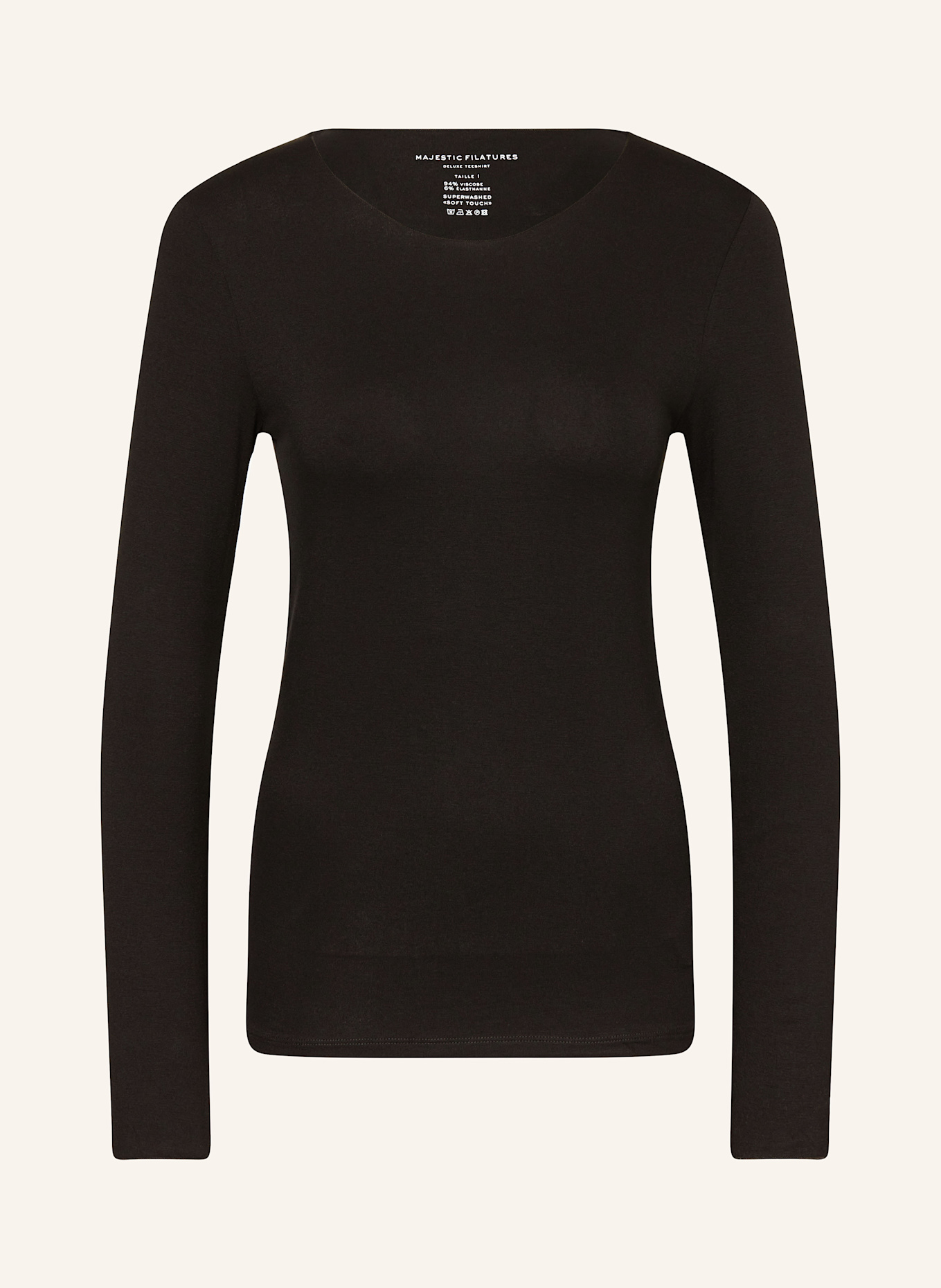 MAJESTIC FILATURES Longsleeve: SCHWARZ