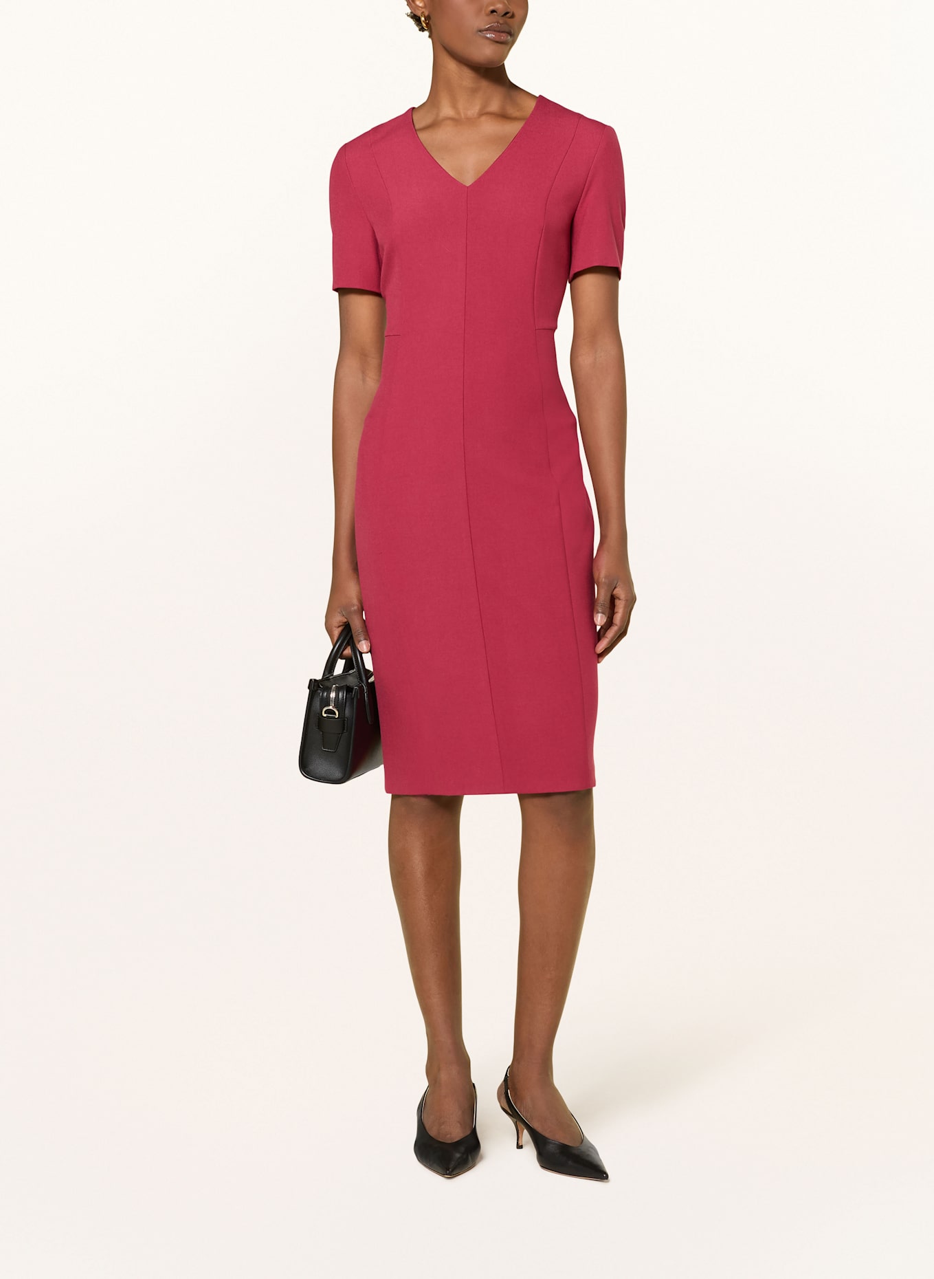 BOSS Etuikleid DAMAISA: DUNKELROT