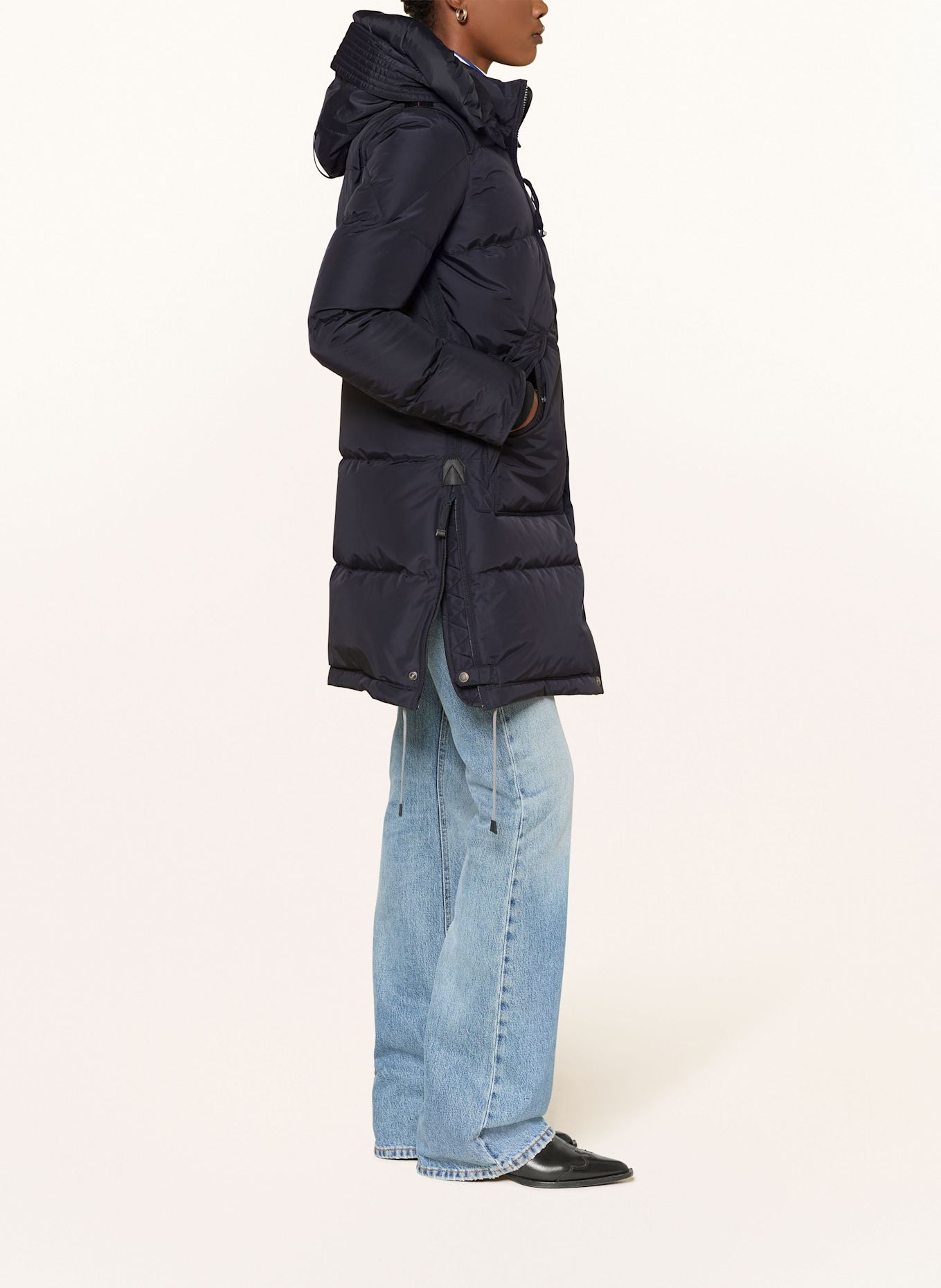 PARAJUMPERS Daunenmantel LONG BEAR mit abnehmbarer Kapuze: DUNKELBLAU