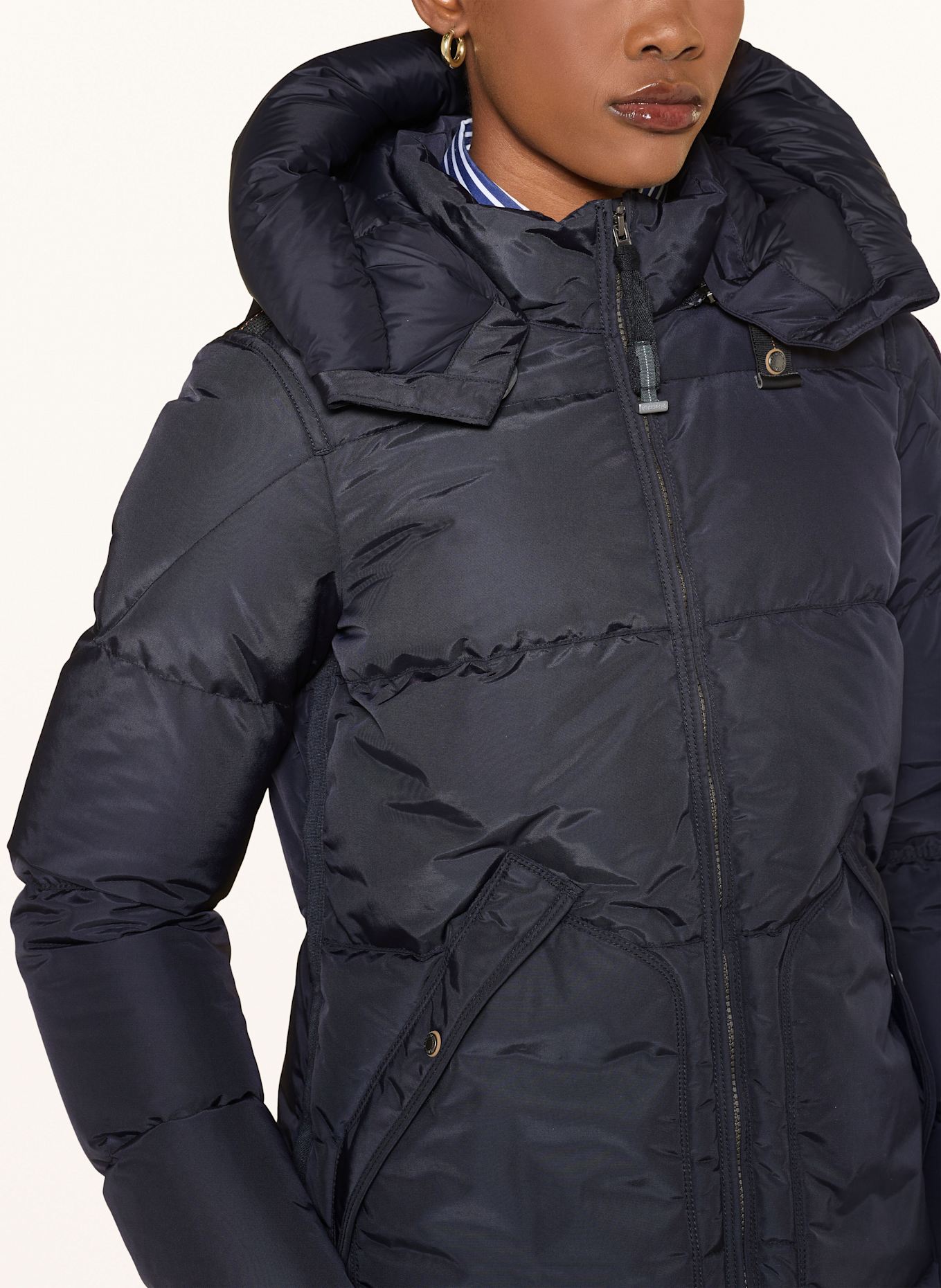 PARAJUMPERS Daunenmantel LONG BEAR mit abnehmbarer Kapuze: DUNKELBLAU