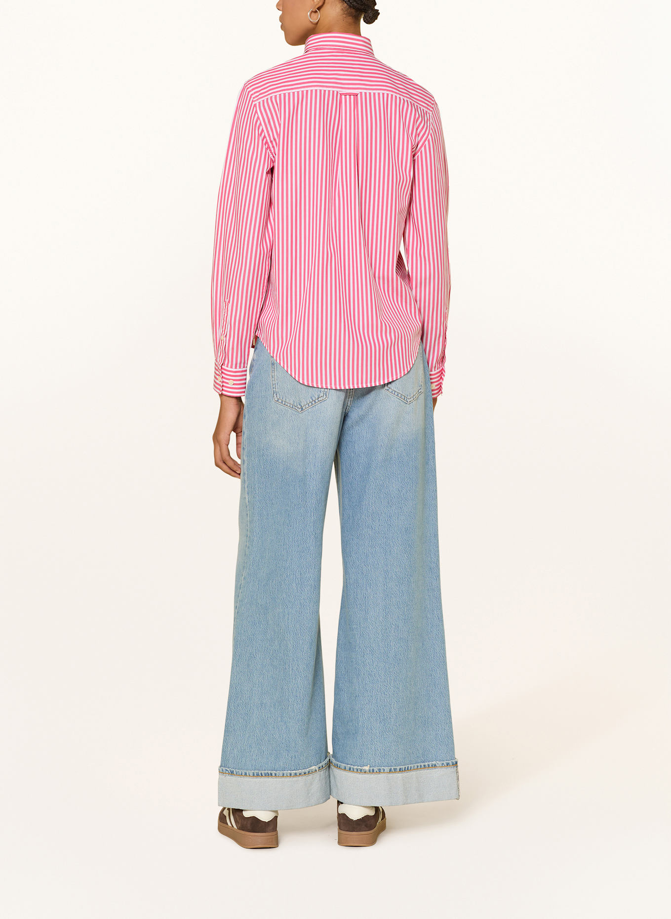 GANT Hemdbluse: PINK / WEISS