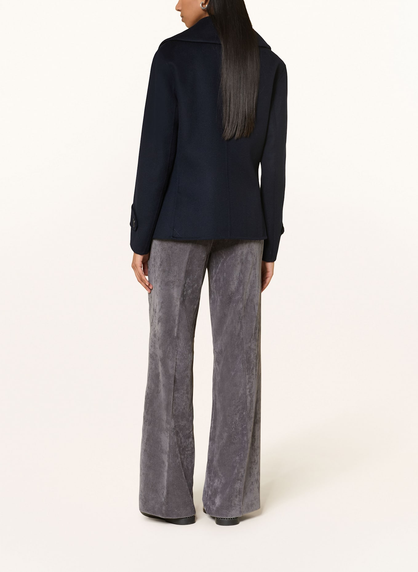 CAMBIO Marlenehose AMELIE aus Cord: GRAU