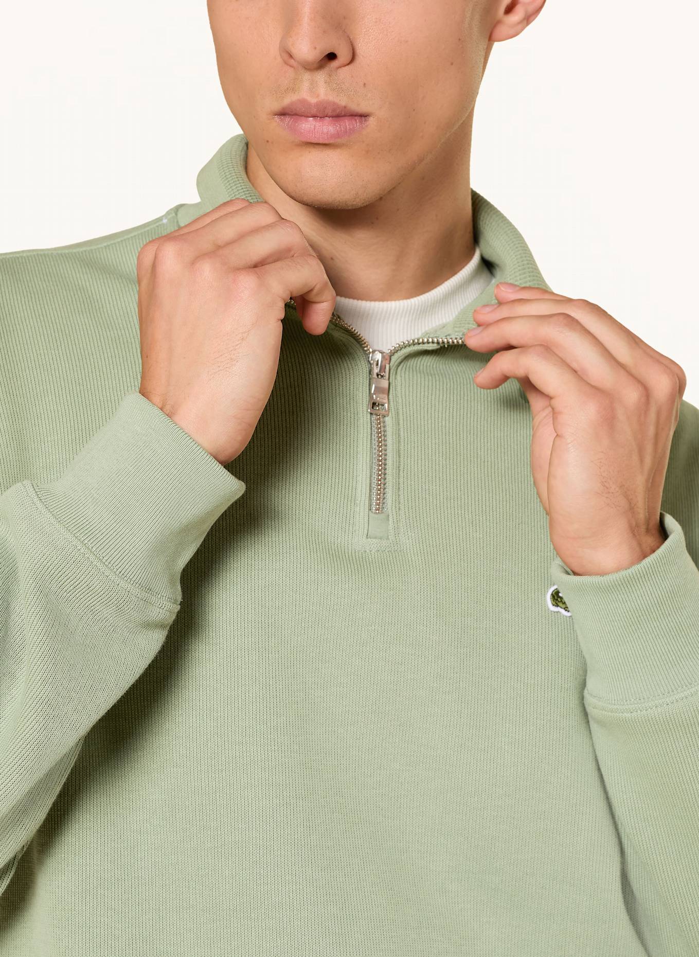 LACOSTE Sweat-Troyer: HELLGRÜN