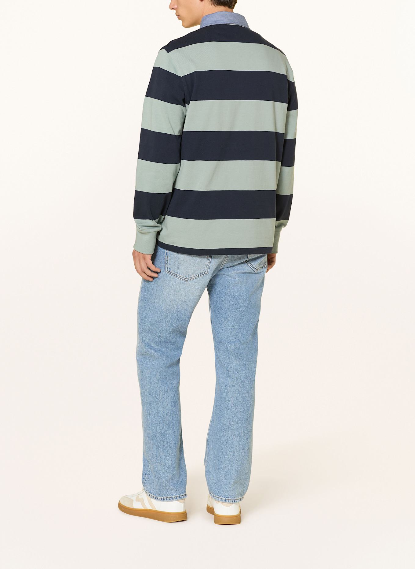 GANT Rugbyshirt: HELLGRÜN / DUNKELBLAU