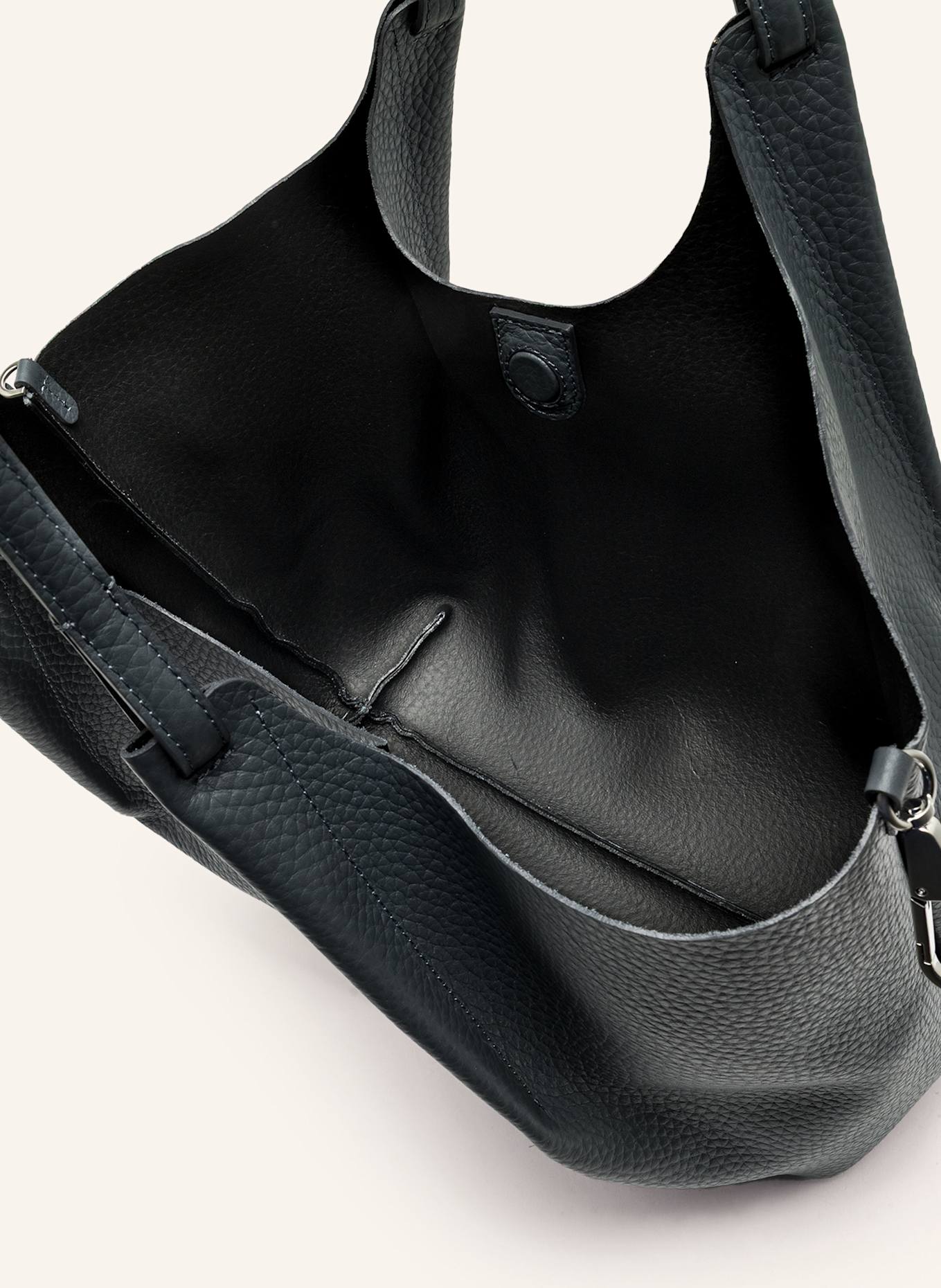GIANNI CHIARINI Beuteltasche DUA XL mit Pouch: DUNKELGRAU