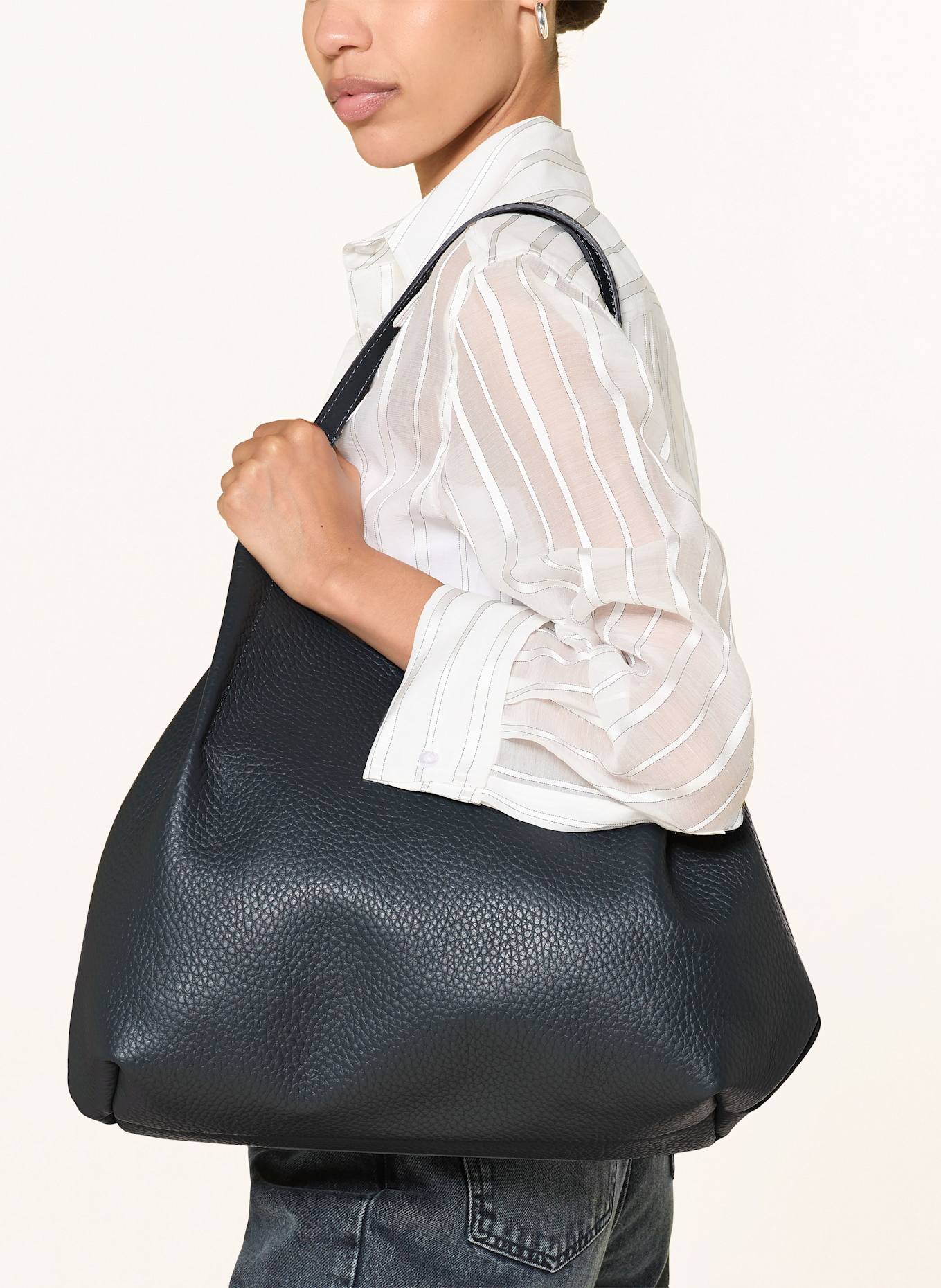 GIANNI CHIARINI Beuteltasche DUA XL mit Pouch: DUNKELGRAU