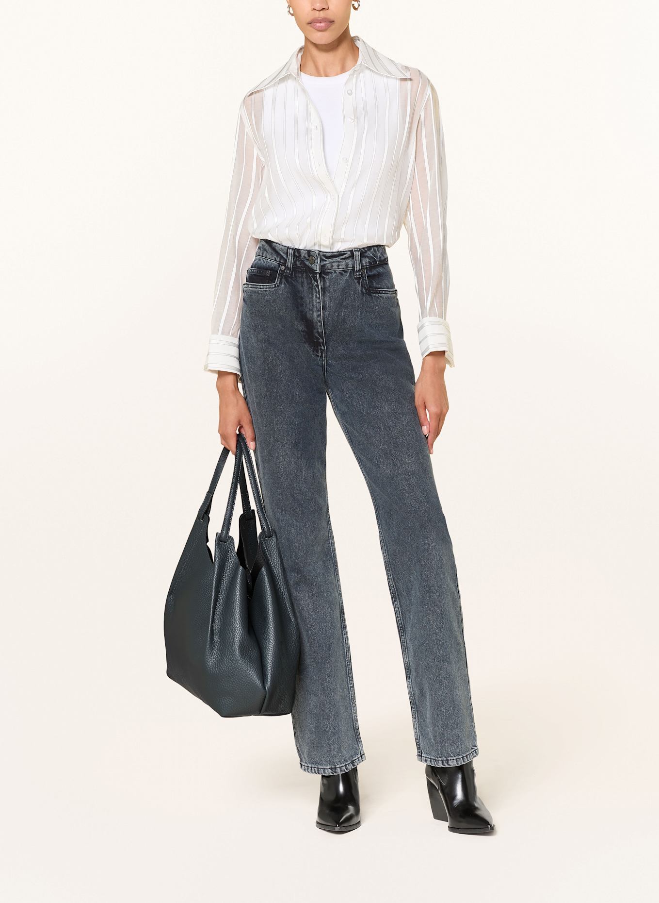 GIANNI CHIARINI Beuteltasche DUA XL mit Pouch: DUNKELGRAU