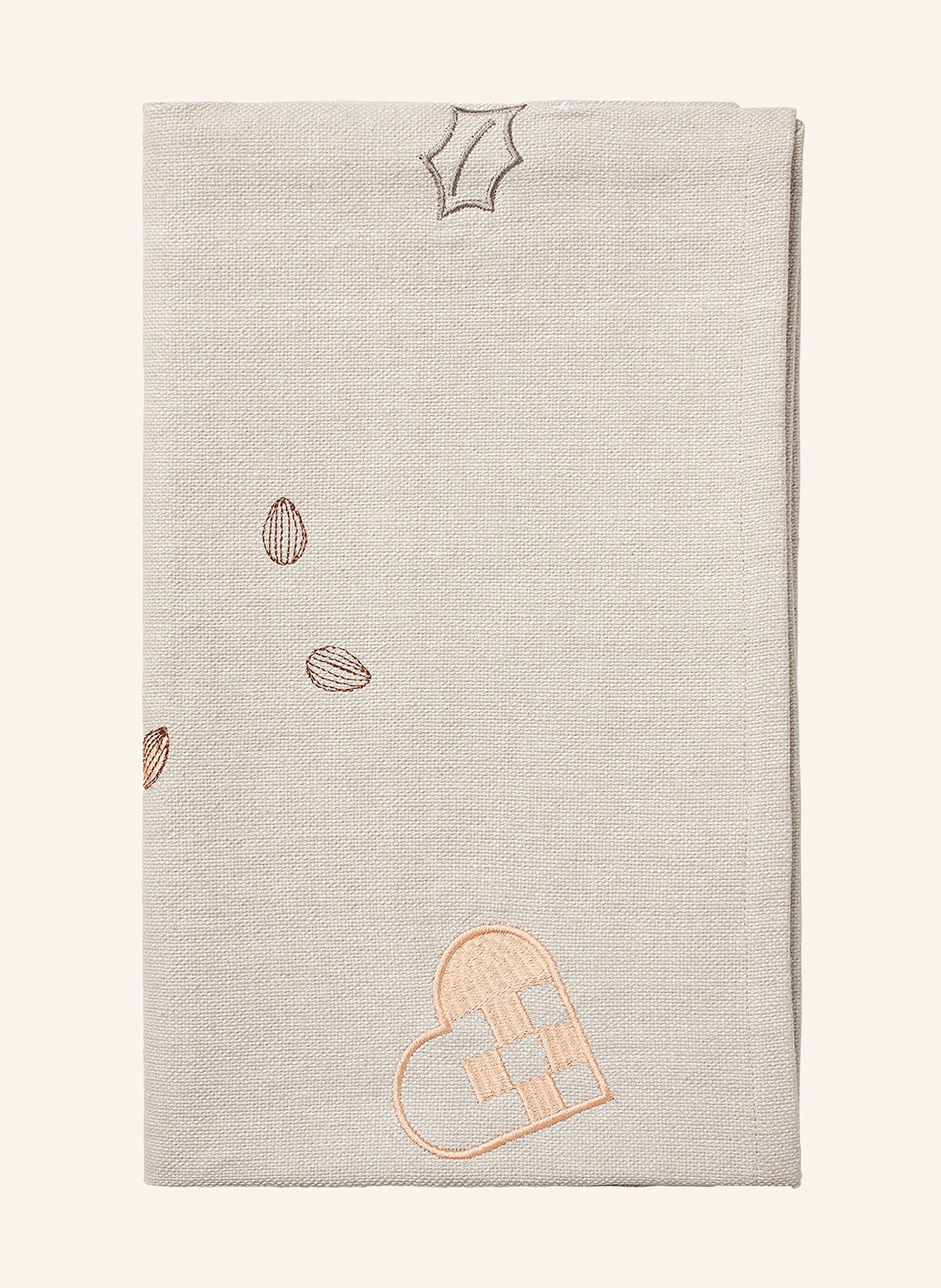 BROSTE COPENHAGEN Tischläufer FRYD: BEIGE / ORANGE