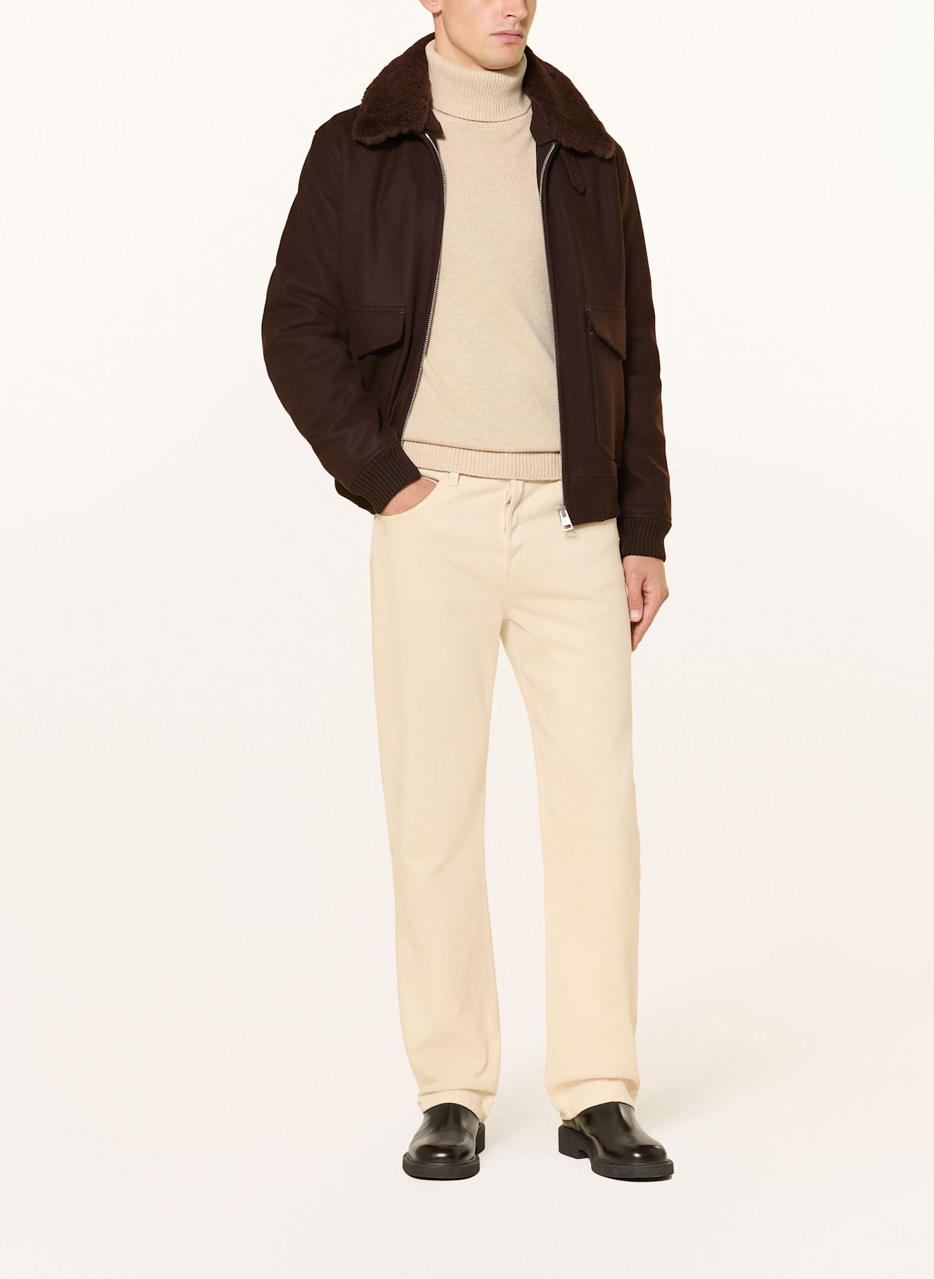 SANDRO Rollkragenpullover: HELLGELB