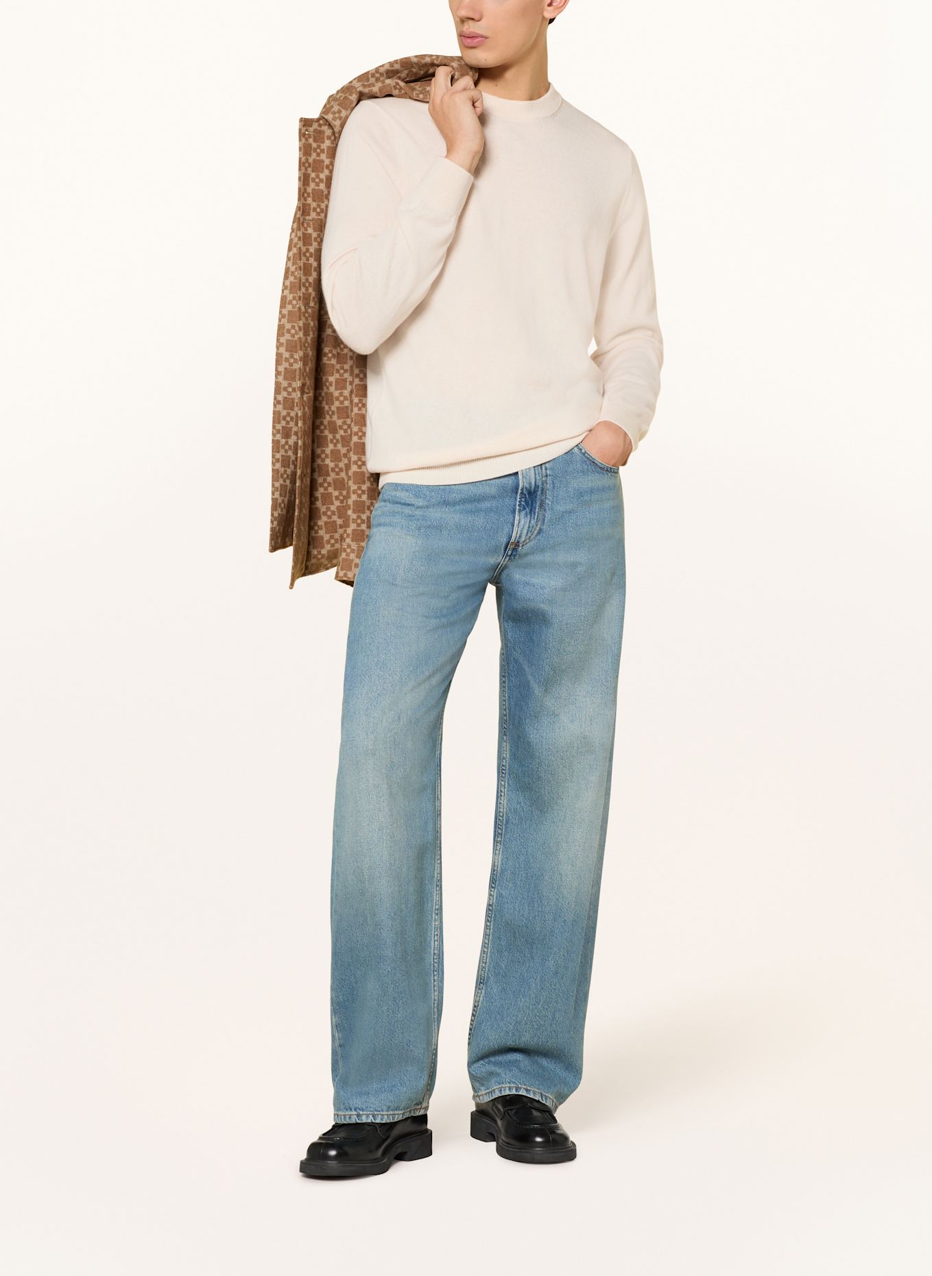 SANDRO Cashmere-Pullover: CREME