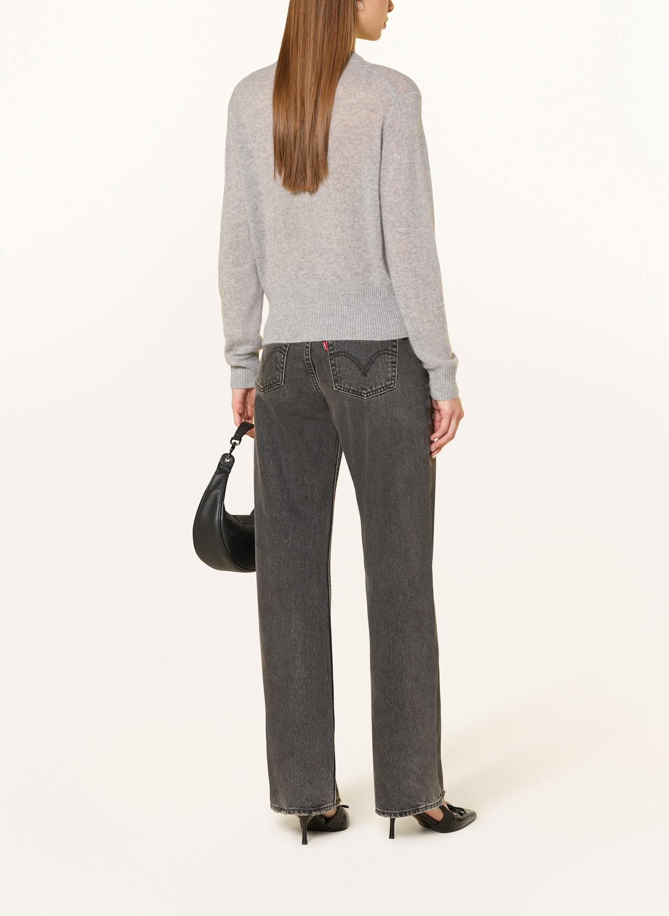 JOOP! Strickjacke KARINA aus Cashmere: GRAU