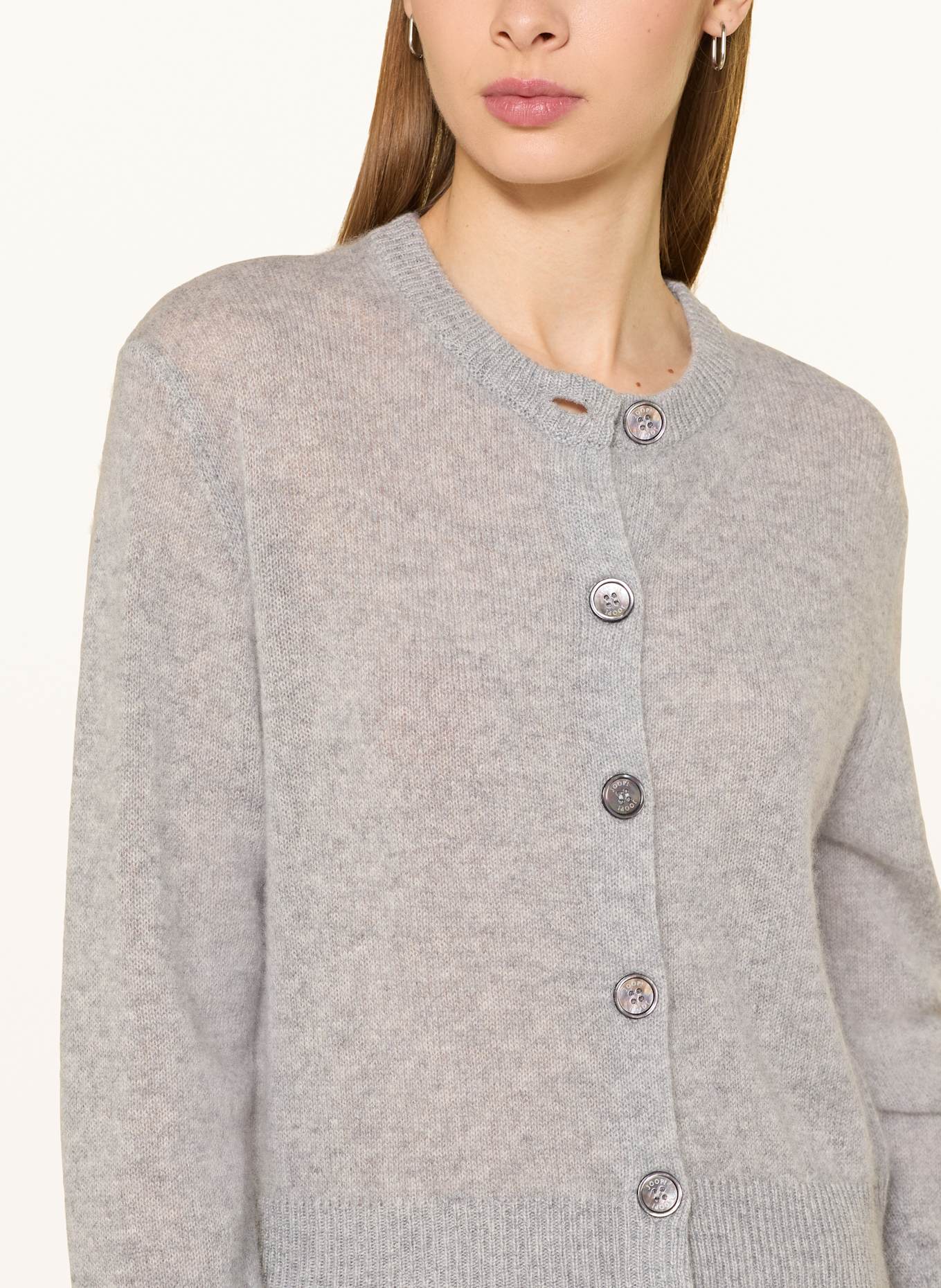 JOOP! Strickjacke KARINA aus Cashmere: GRAU