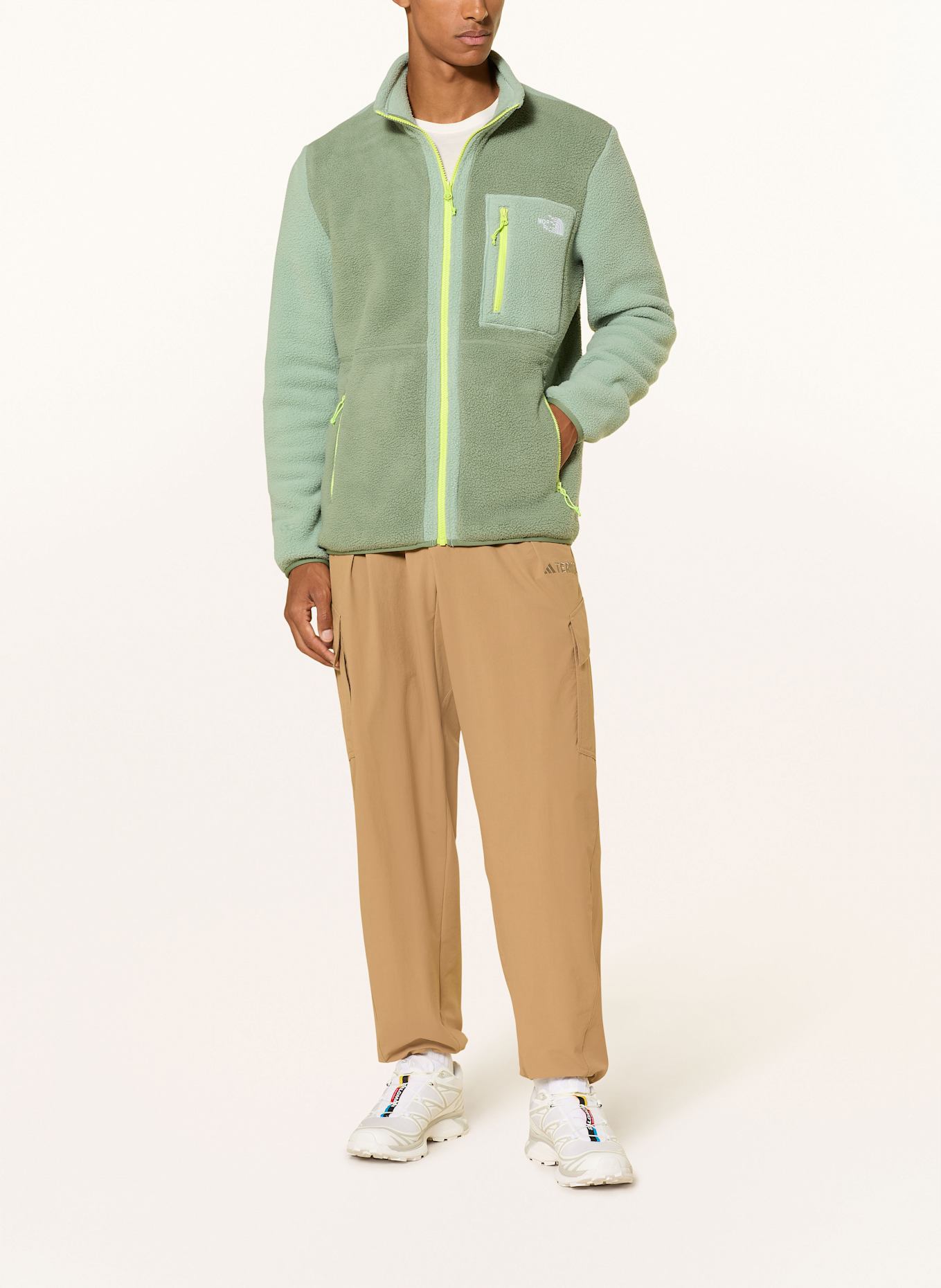 THE NORTH FACE Kurtka z polaru YUMIORI: JASNOZIELONY