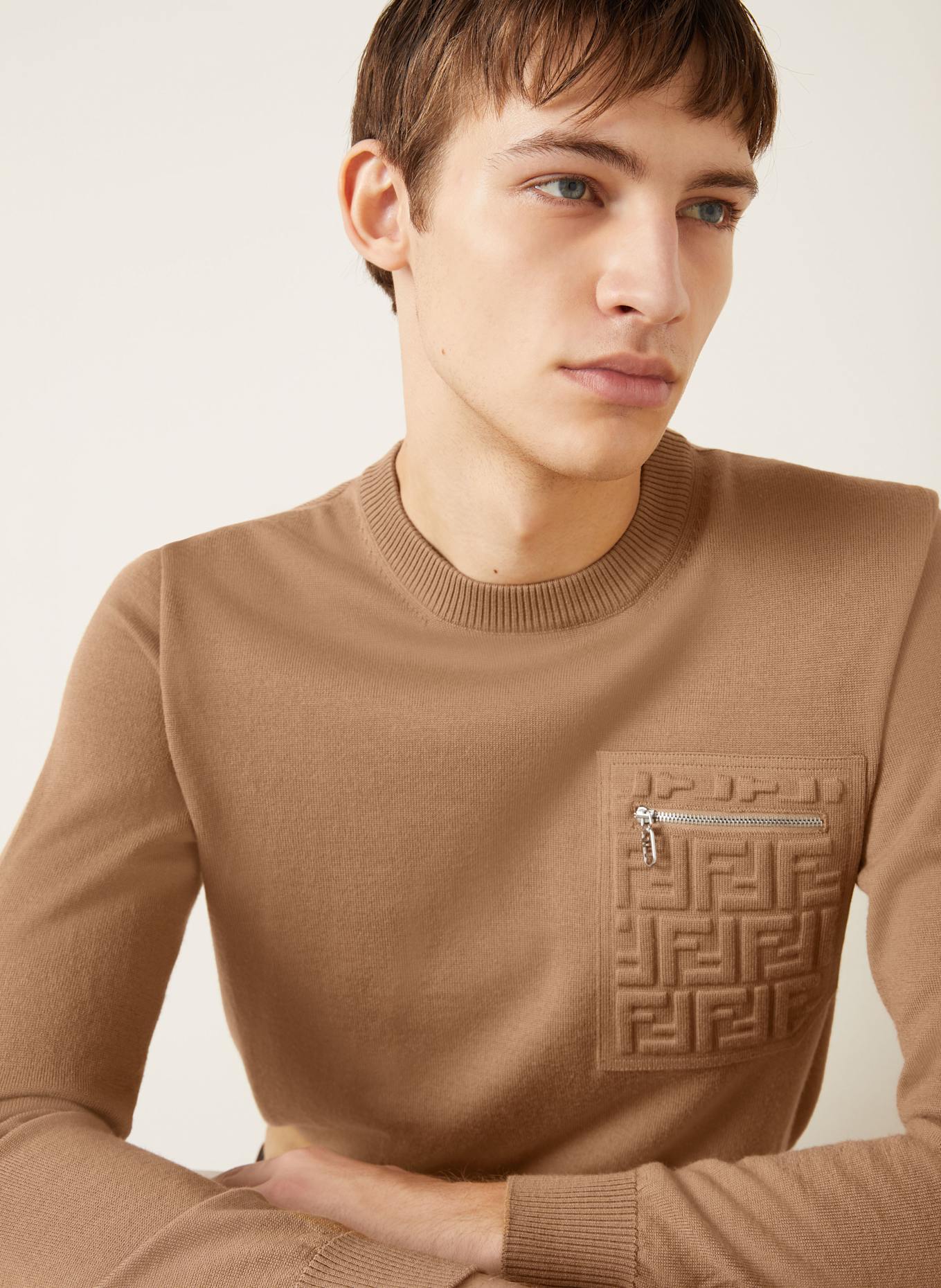 FENDI Pullover: CAMEL