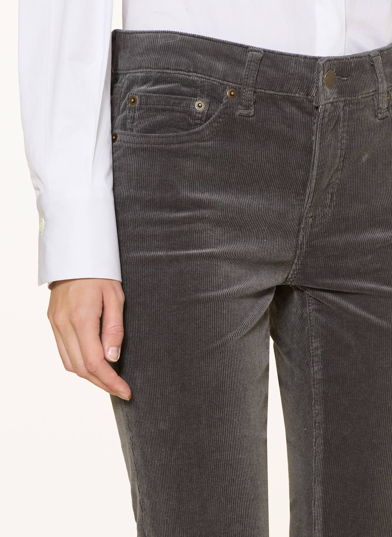 LAUREN RALPH LAUREN Cordhose: DUNKELGRAU