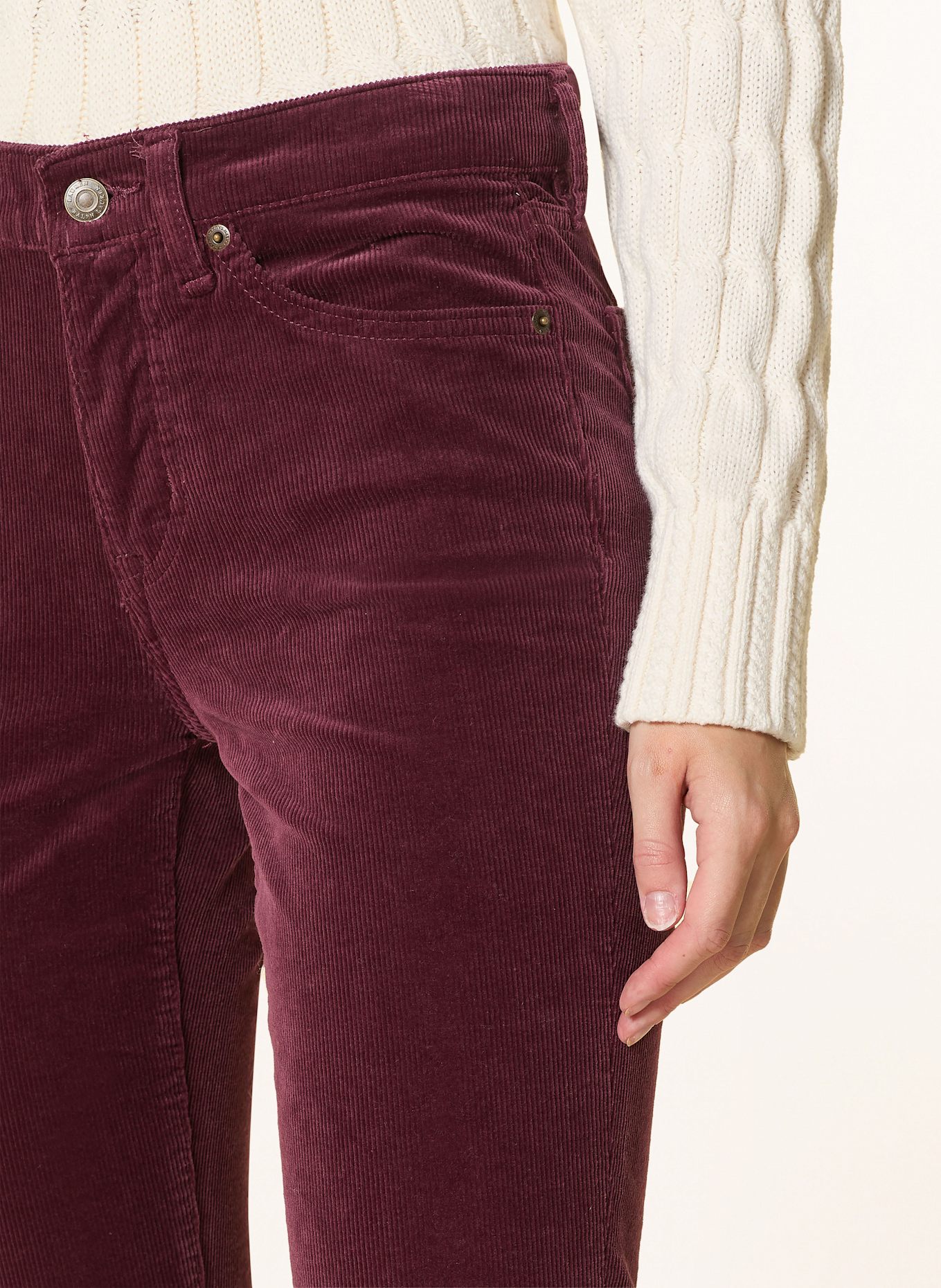 LAUREN RALPH LAUREN Cordhose: DUNKELROT