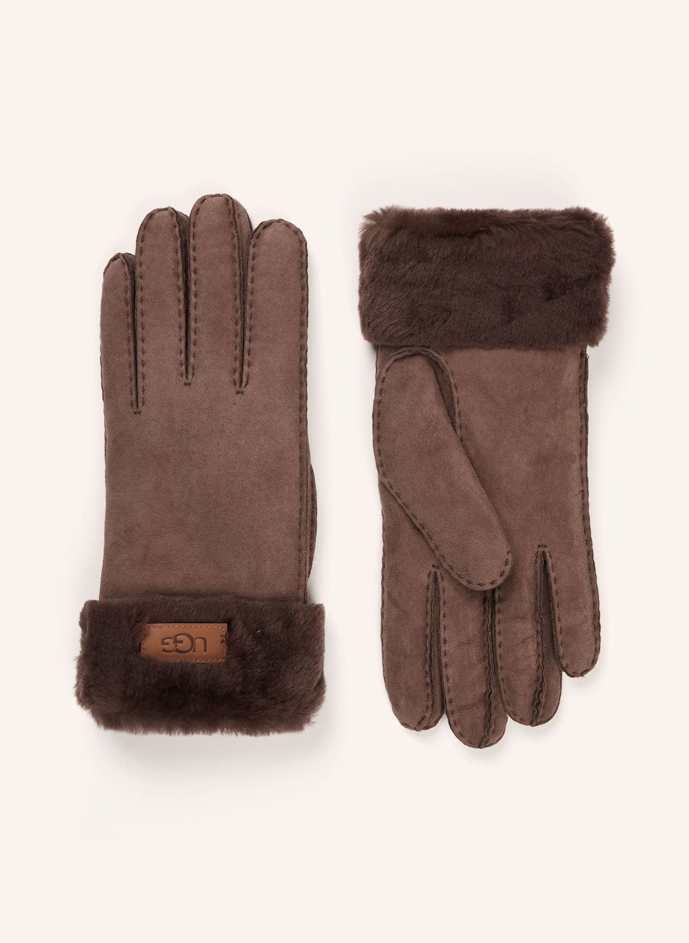 UGG Kožené rukavice: HNĚDÁ