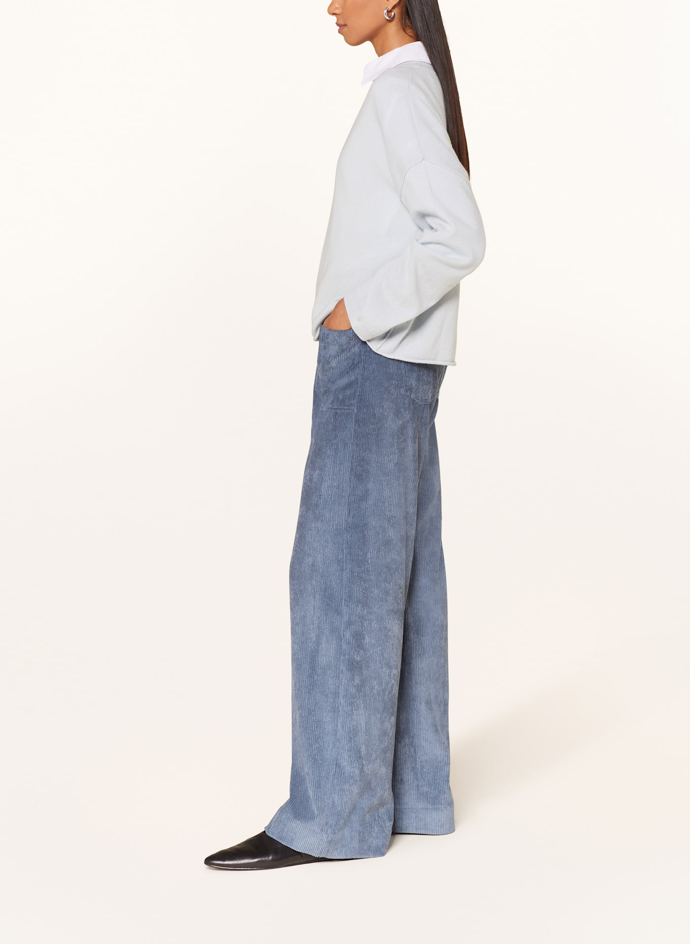 RAFFAELLO ROSSI Cordhose MIRU: BLAUGRAU