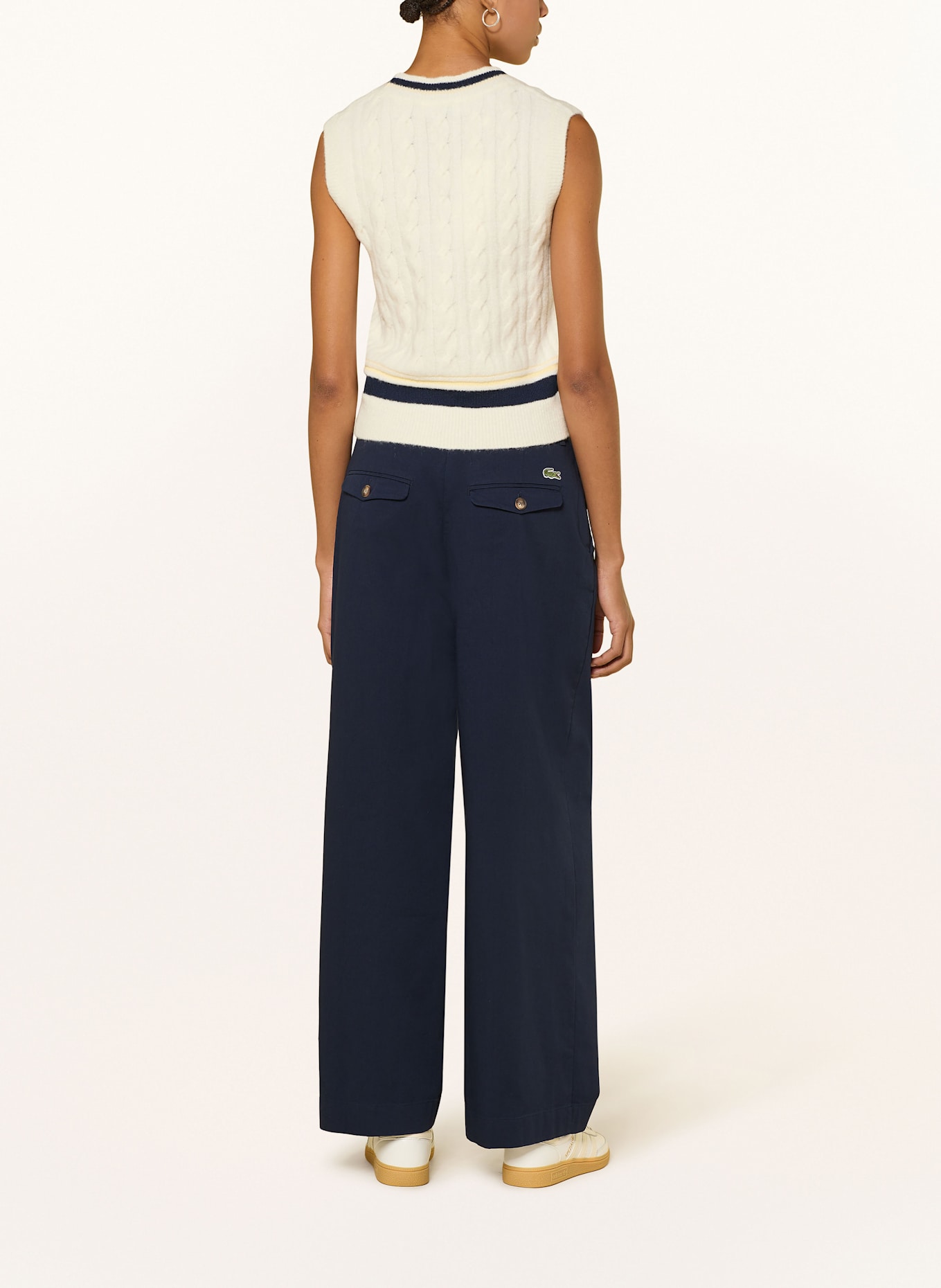 LACOSTE Marlenehose: DUNKELBLAU