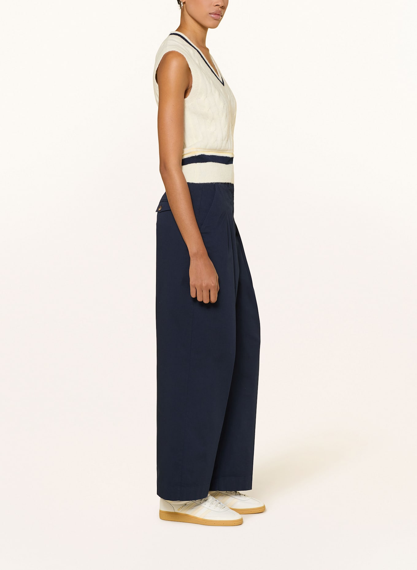 LACOSTE Marlenehose: DUNKELBLAU